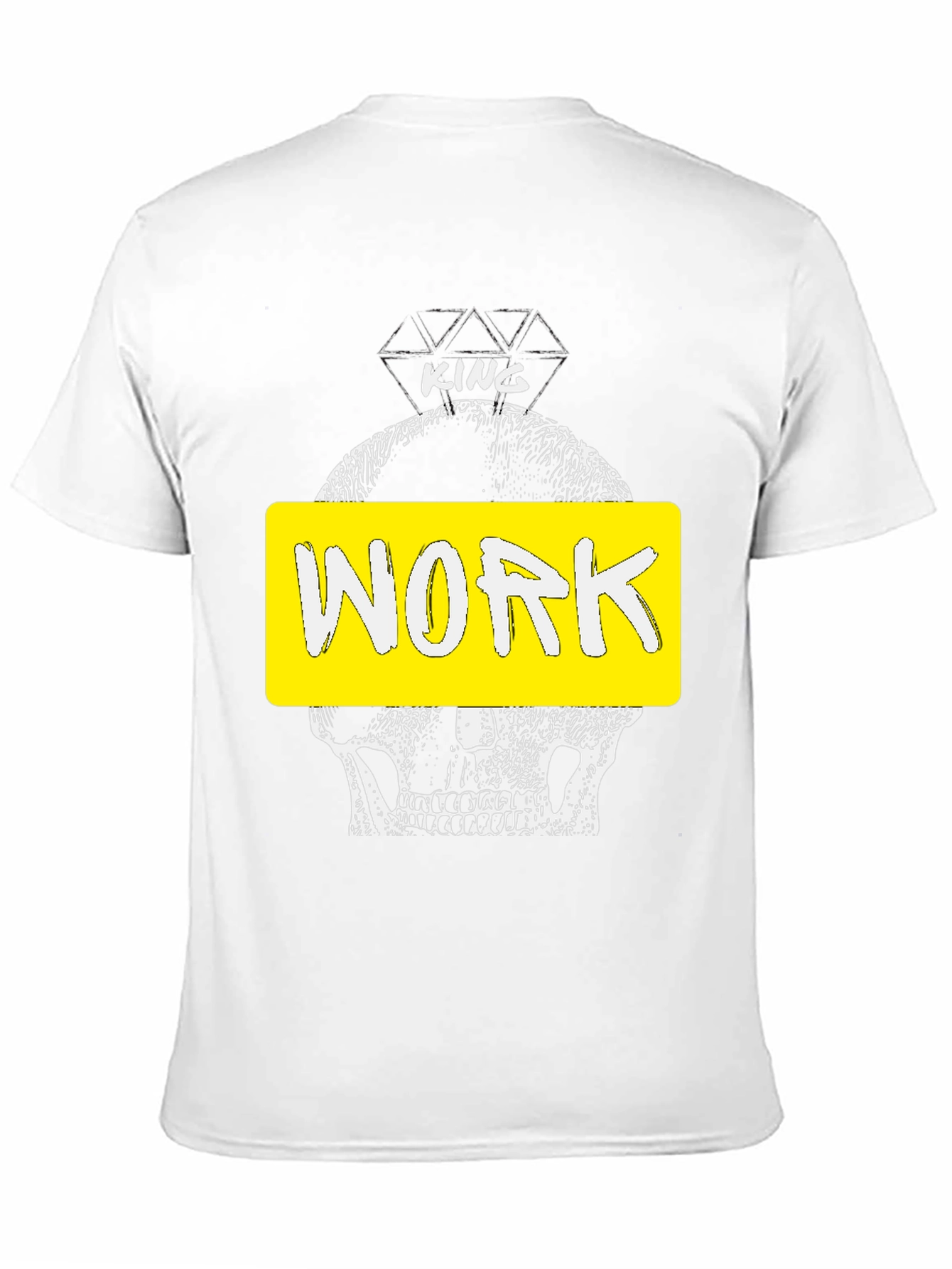 King Work Graphic Tee - Skull Design