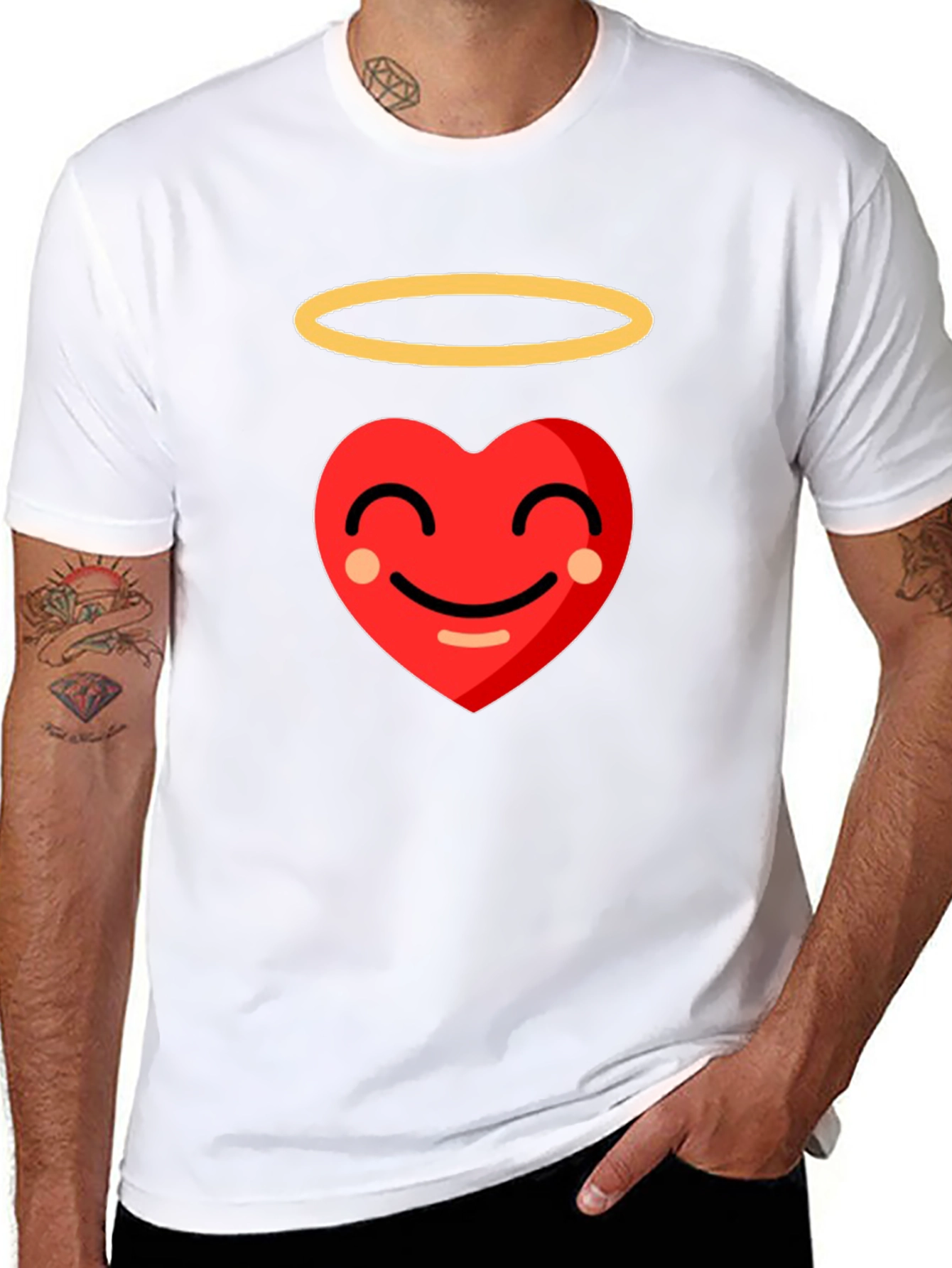 Heart Angel Emoji Graphic Tee