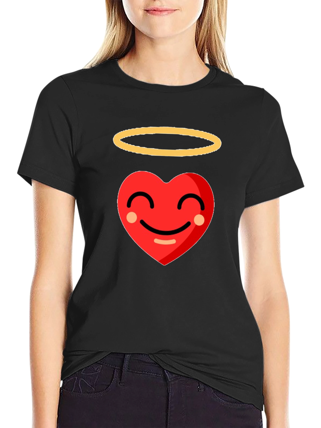 Heart Angel Emoji Graphic Tee