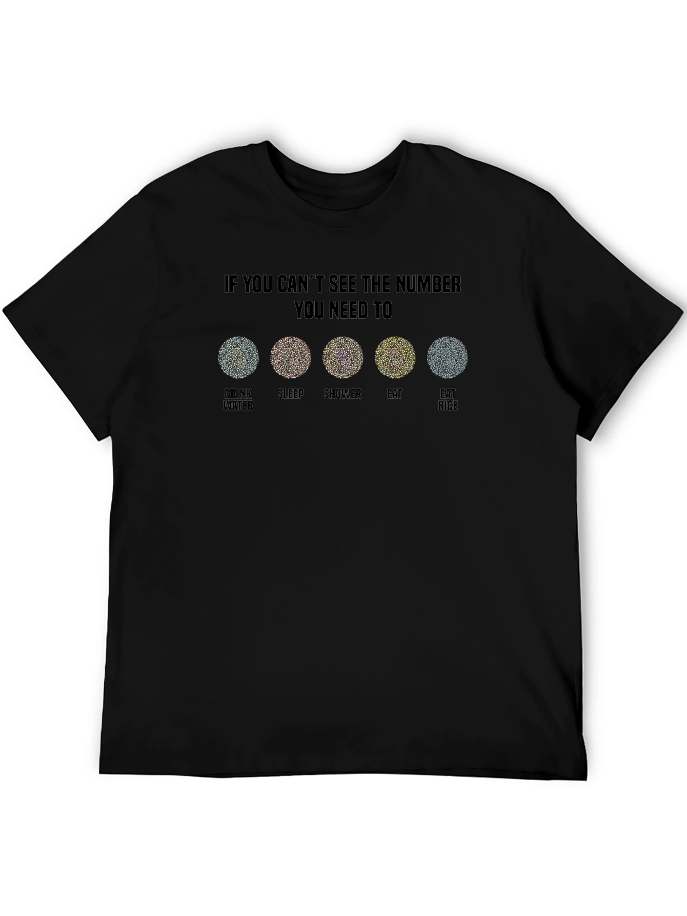 Optical Illusion T-Shirt - Eat Sleep Shower Water