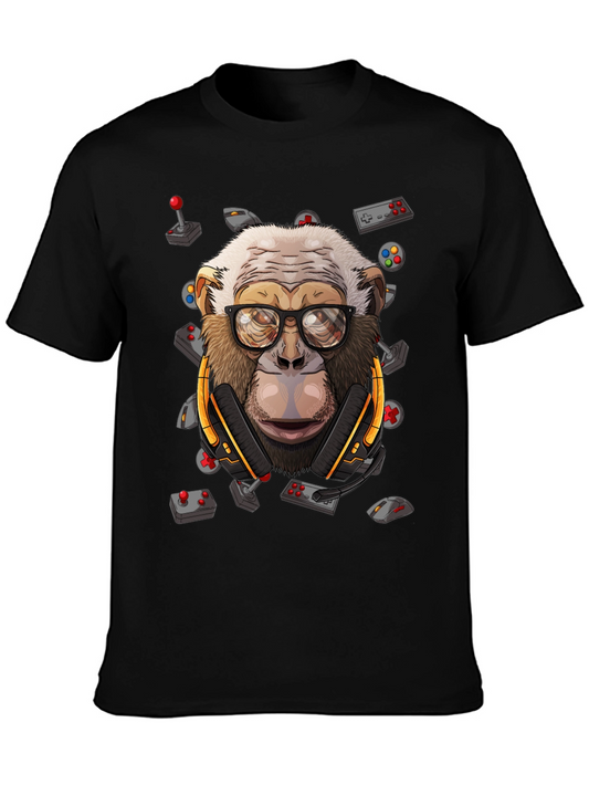 Gamer Monkey Graphic Tee - Cool Casual Style