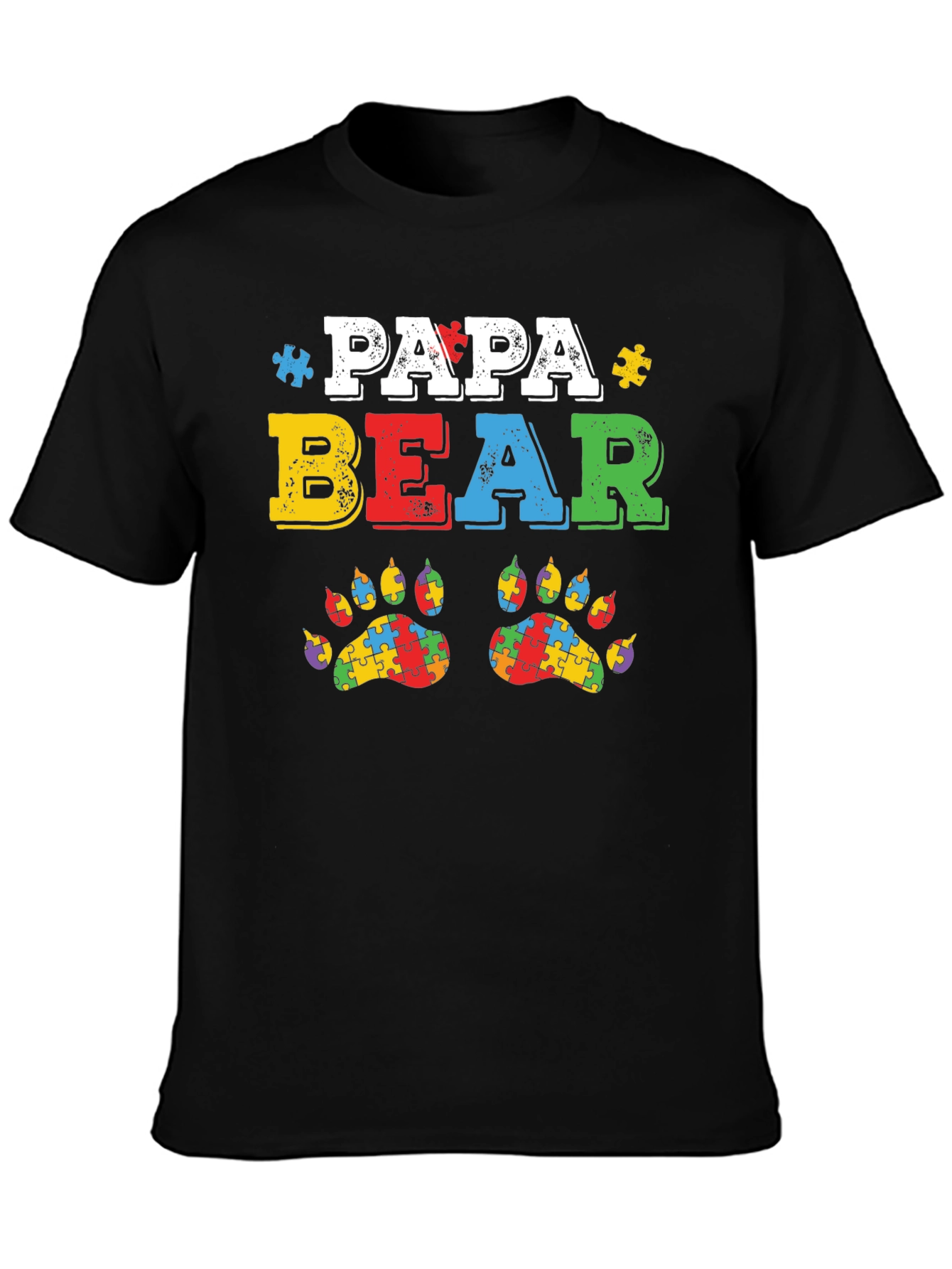 Papa Bear Autism Awareness T-Shirt
