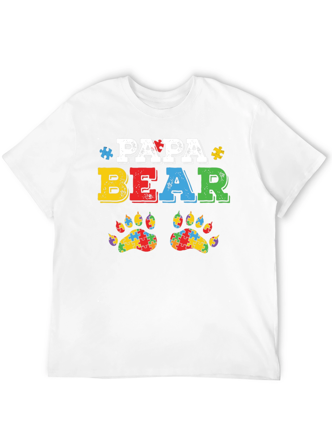 Papa Bear Autism Awareness T-Shirt