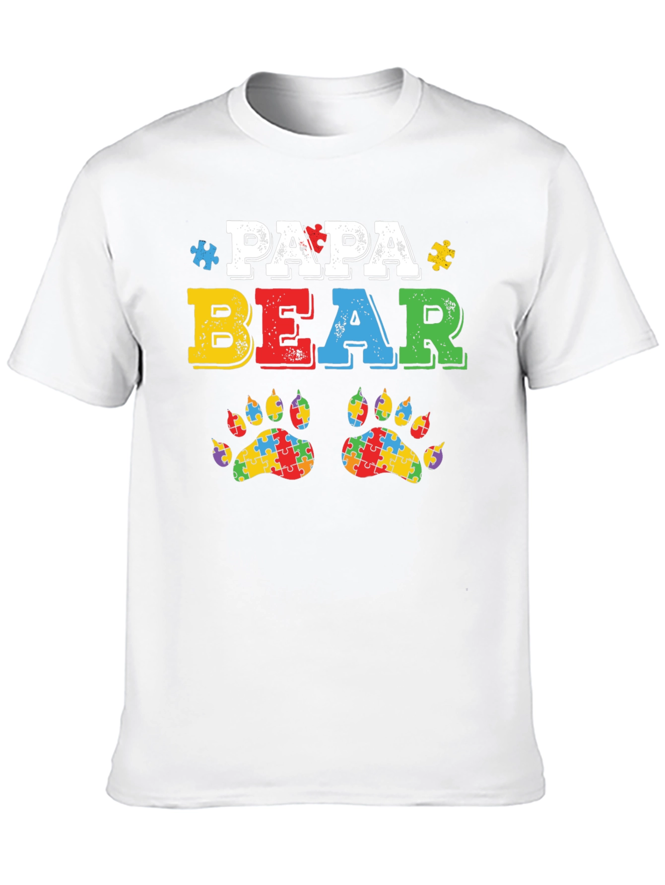 Papa Bear Autism Awareness T-Shirt