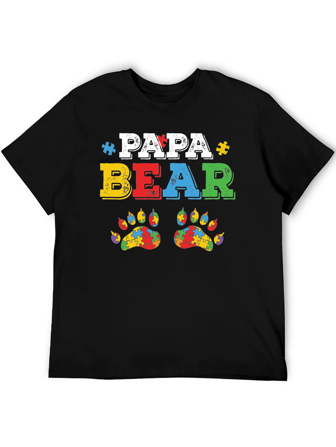 Papa Bear Autism Awareness T-Shirt