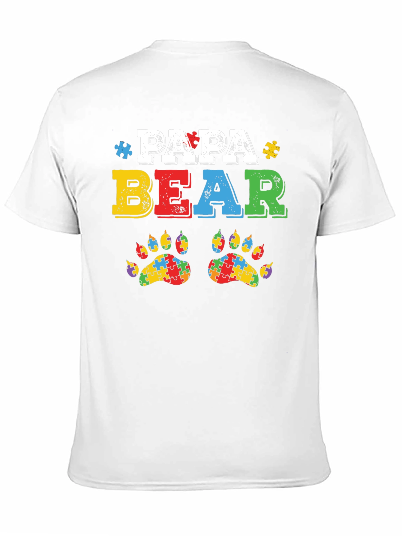 Papa Bear Autism Awareness T-Shirt