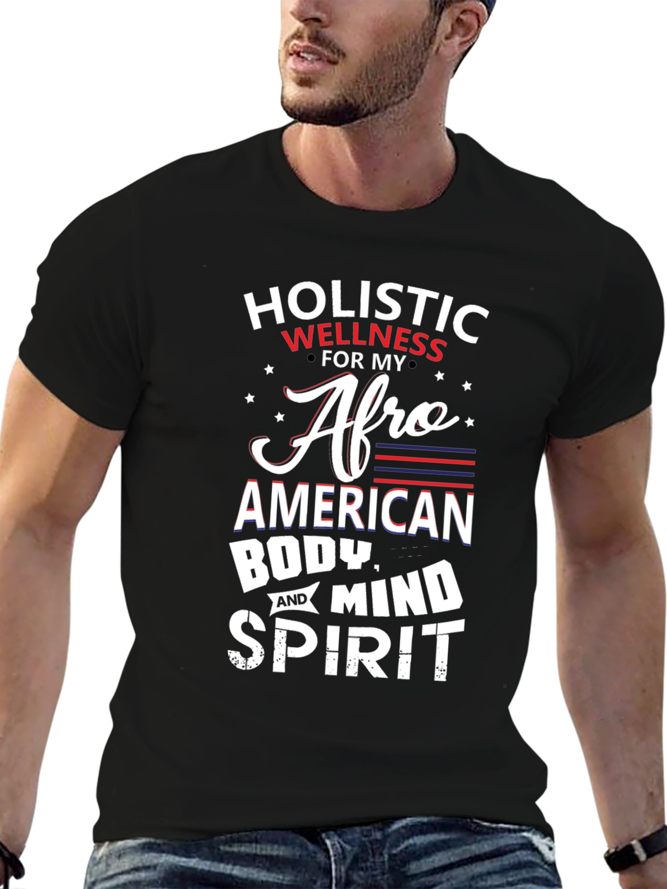 Holistic Wellness Afro American T-Shirt