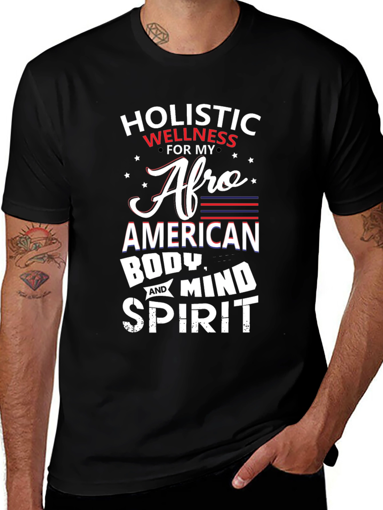 Holistic Wellness Afro American T-Shirt