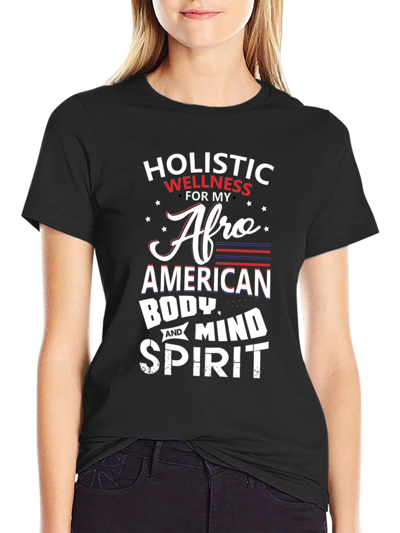 Holistic Wellness Afro American T-Shirt