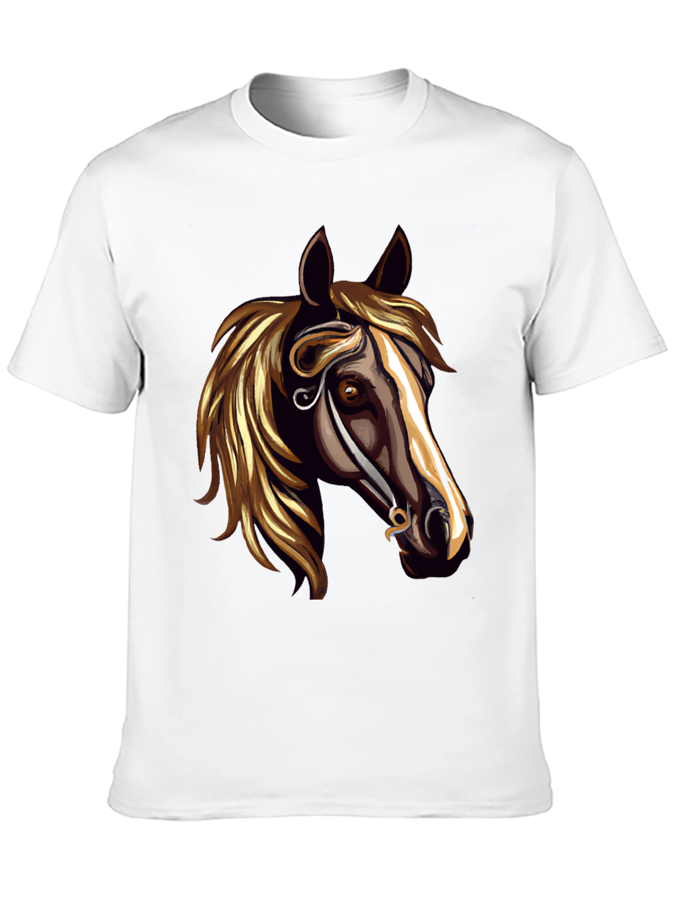 Horse Head Graphic Black T-Shirt