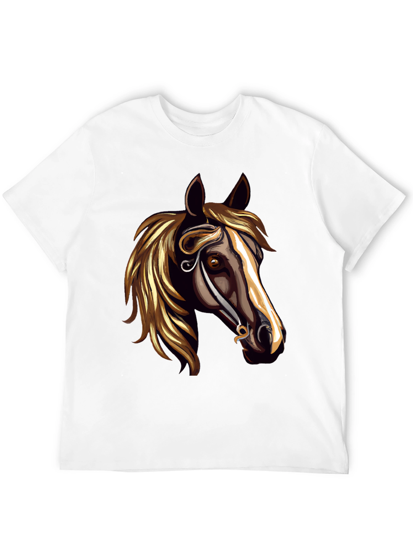Horse Head Graphic Black T-Shirt