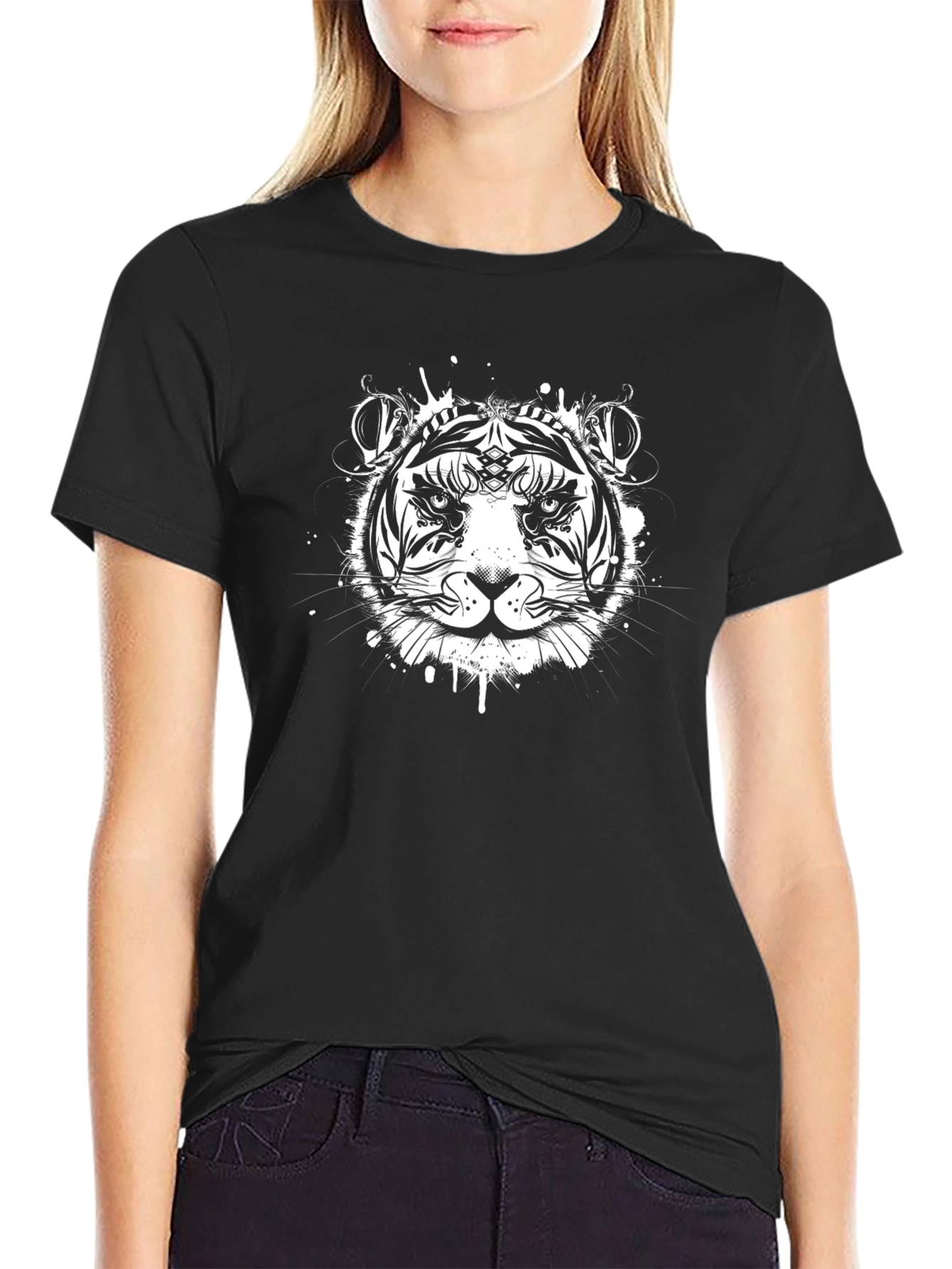 Black Tiger Graphic Tee - Unique Design
