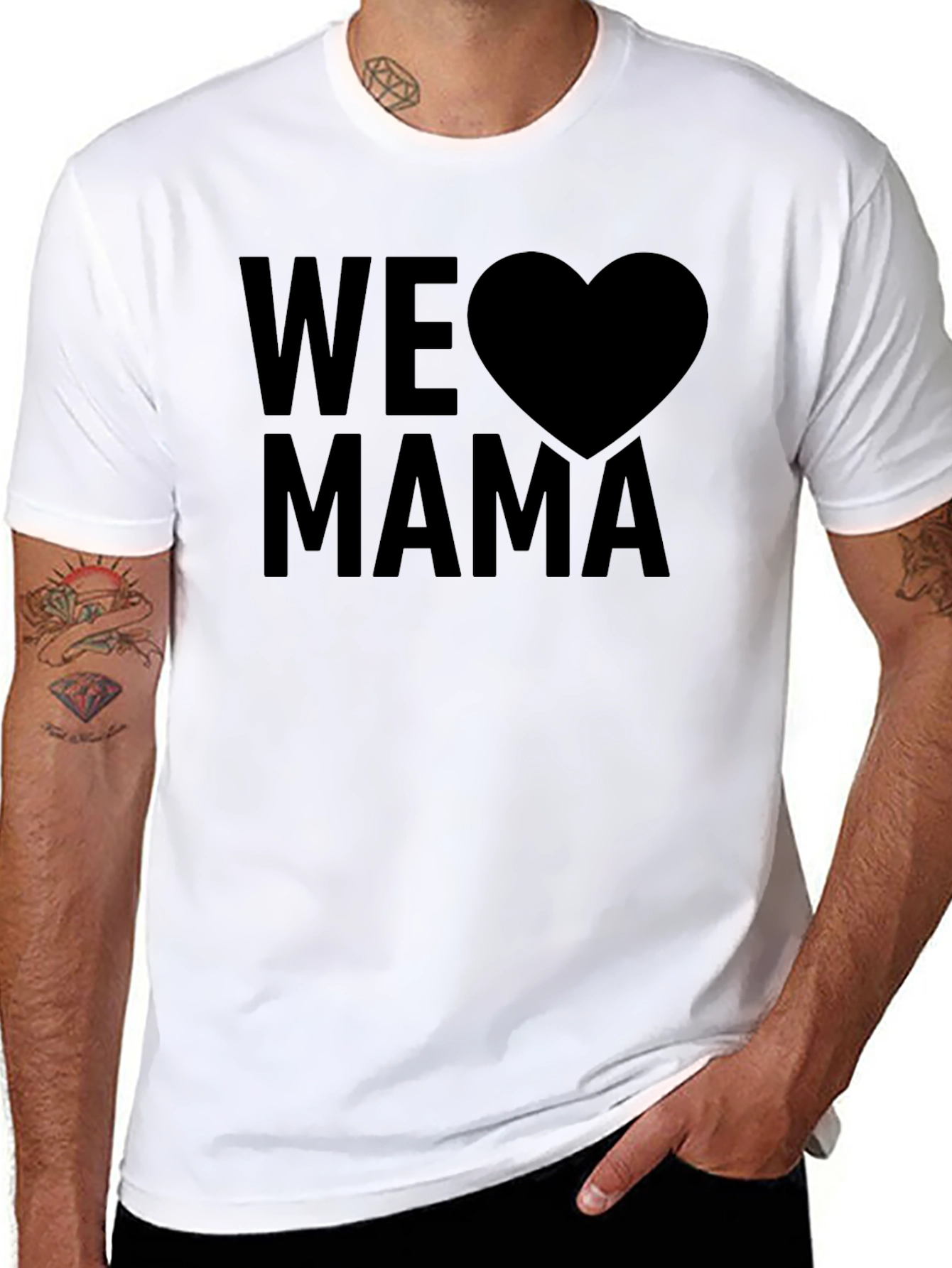 We Love Mama Black T-Shirt
