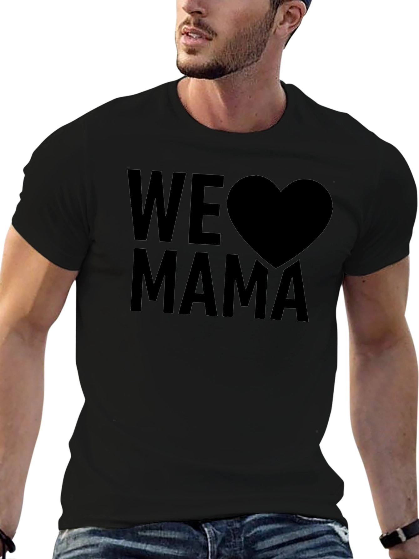 We Love Mama Black T-Shirt