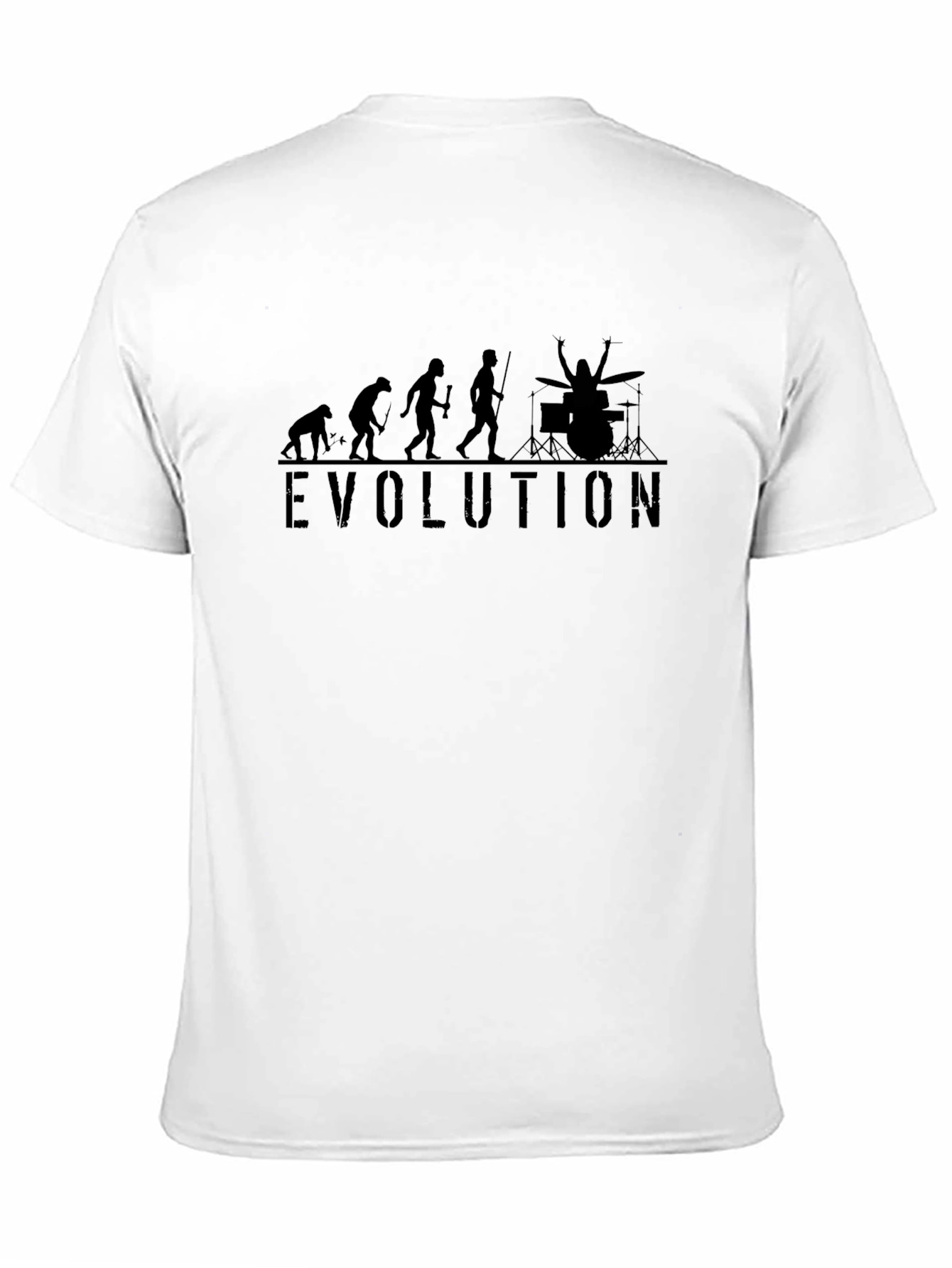 Evolution of Drumming Black T-Shirt
