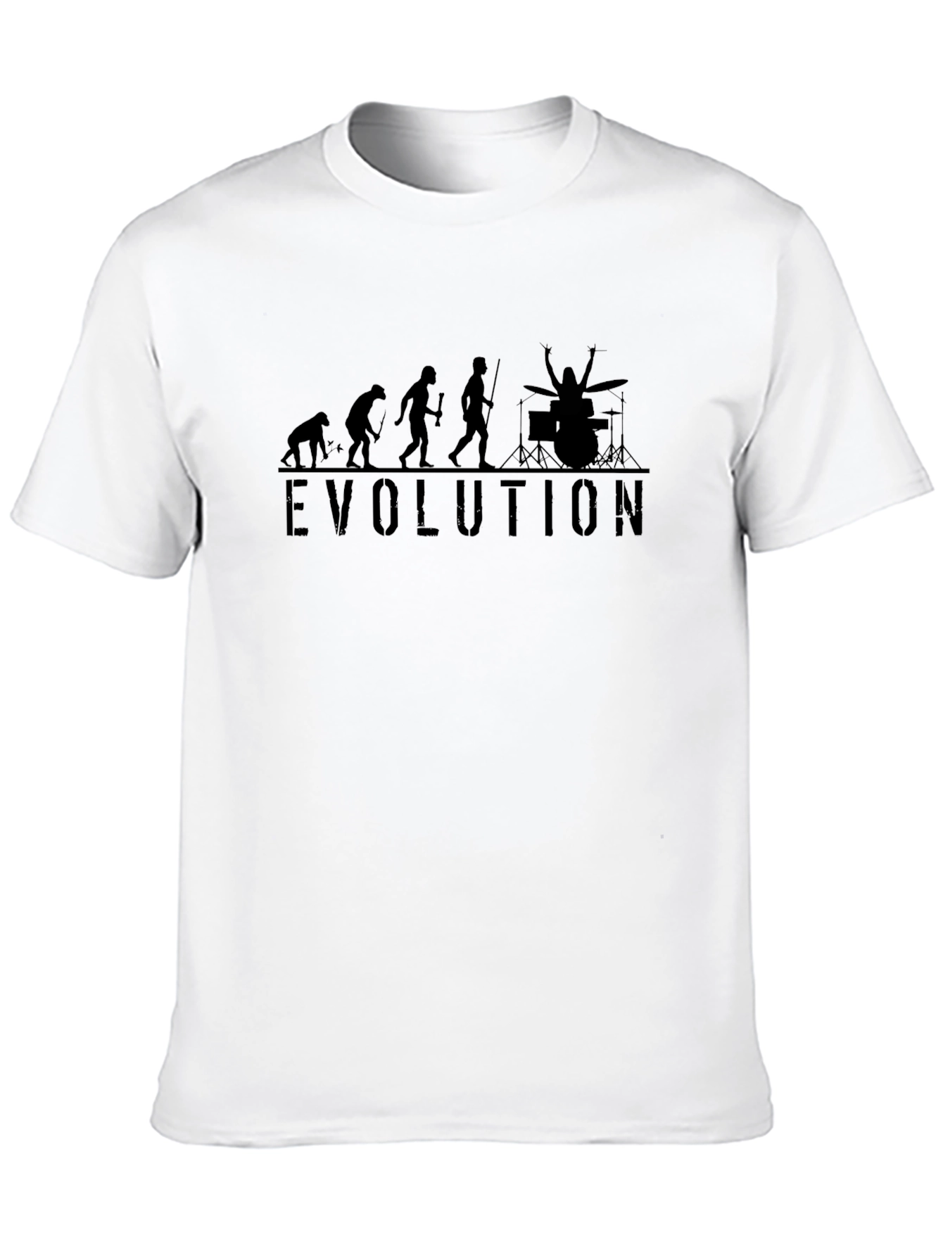 Evolution of Drumming Black T-Shirt