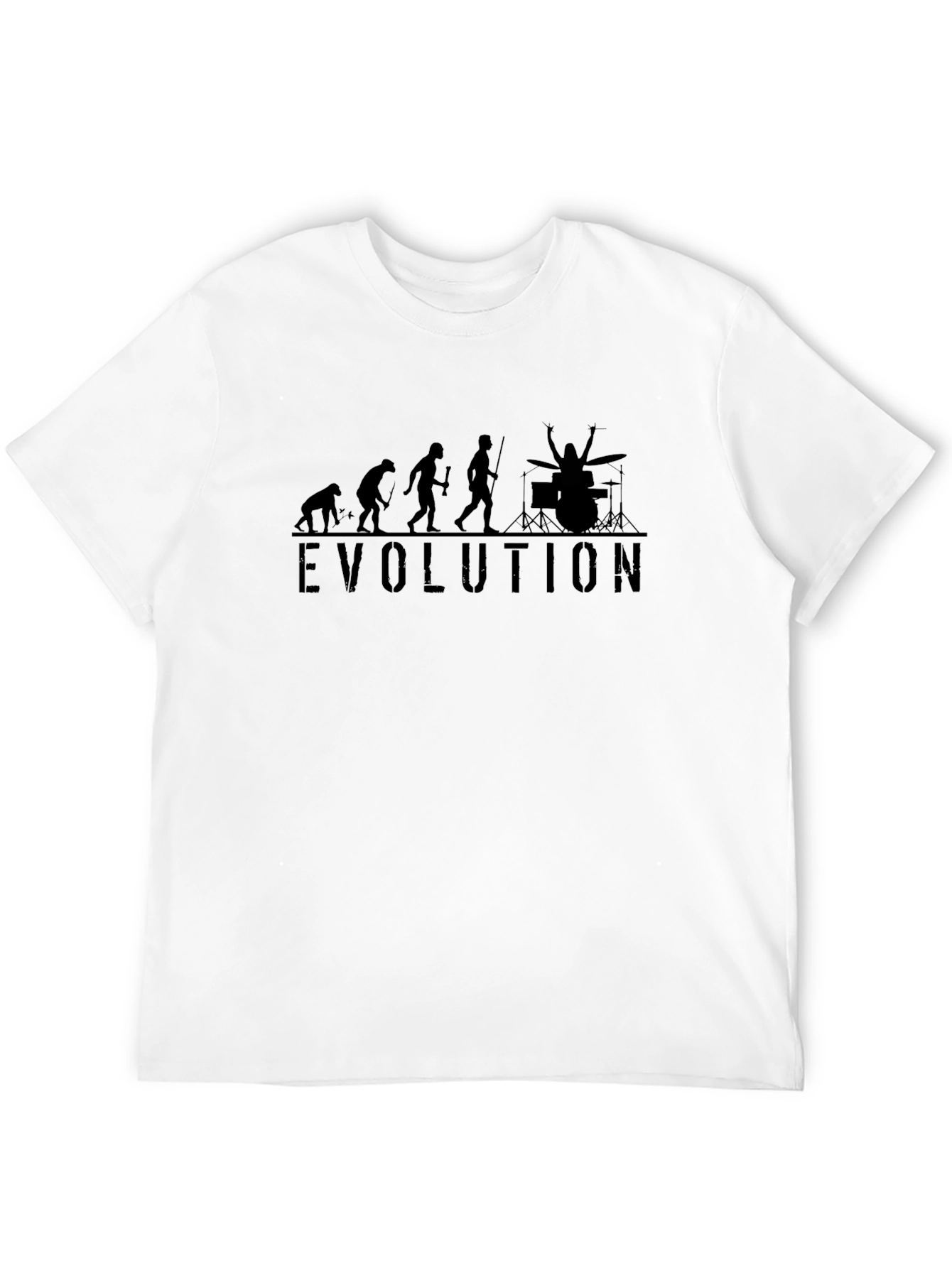 Evolution of Drumming Black T-Shirt