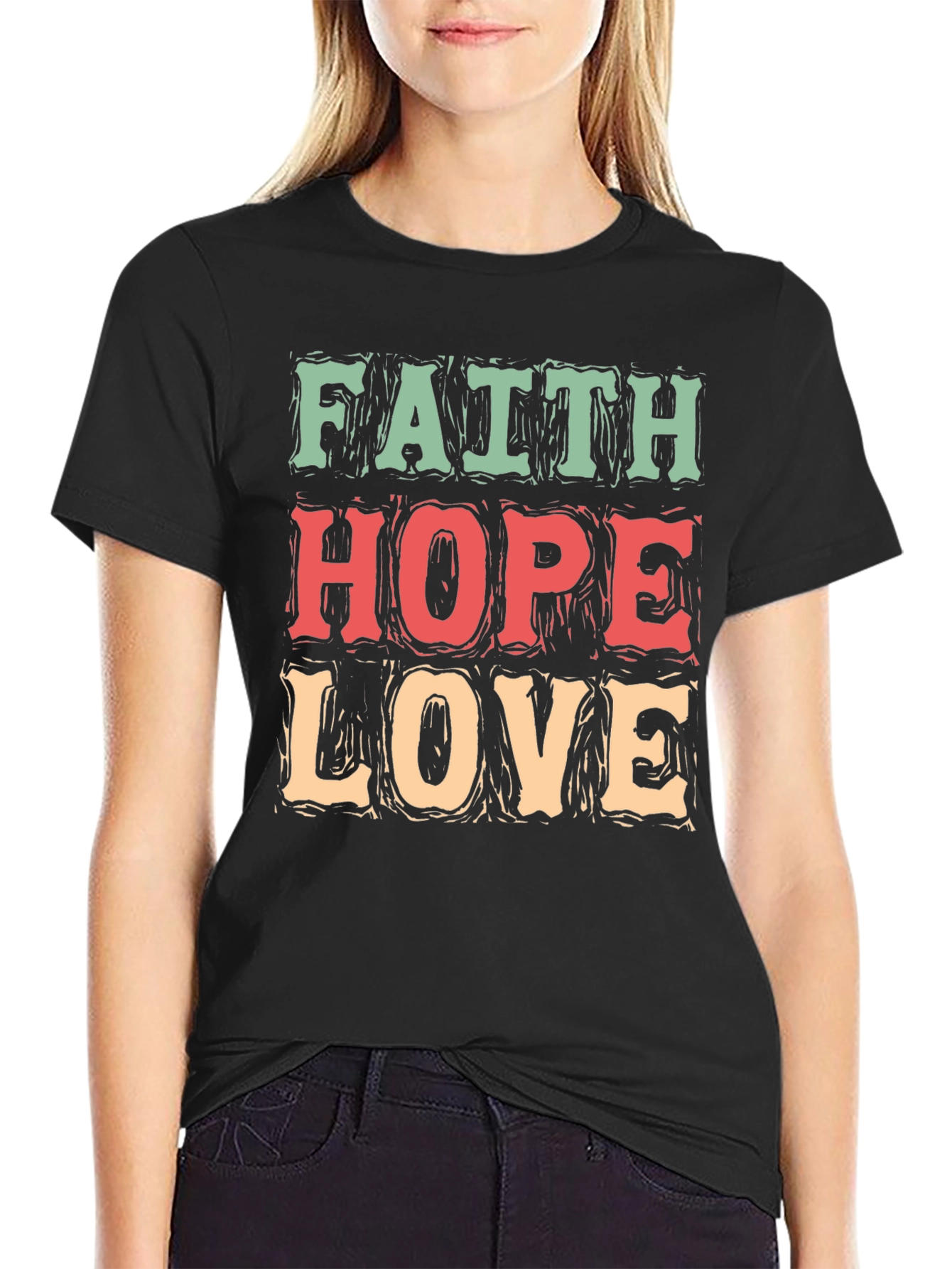 Faith Hope Love Graphic T-Shirt