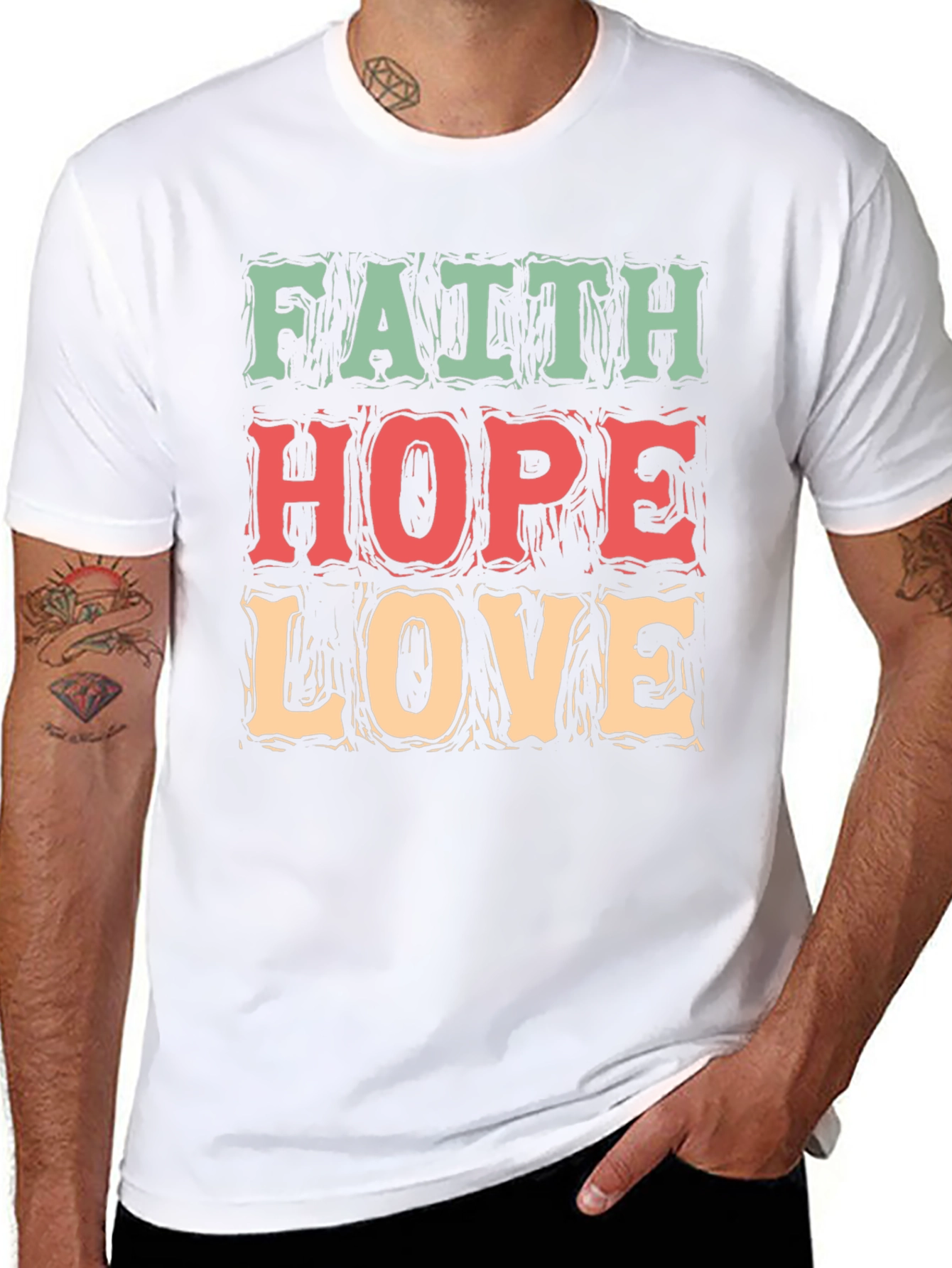 Faith Hope Love Graphic T-Shirt