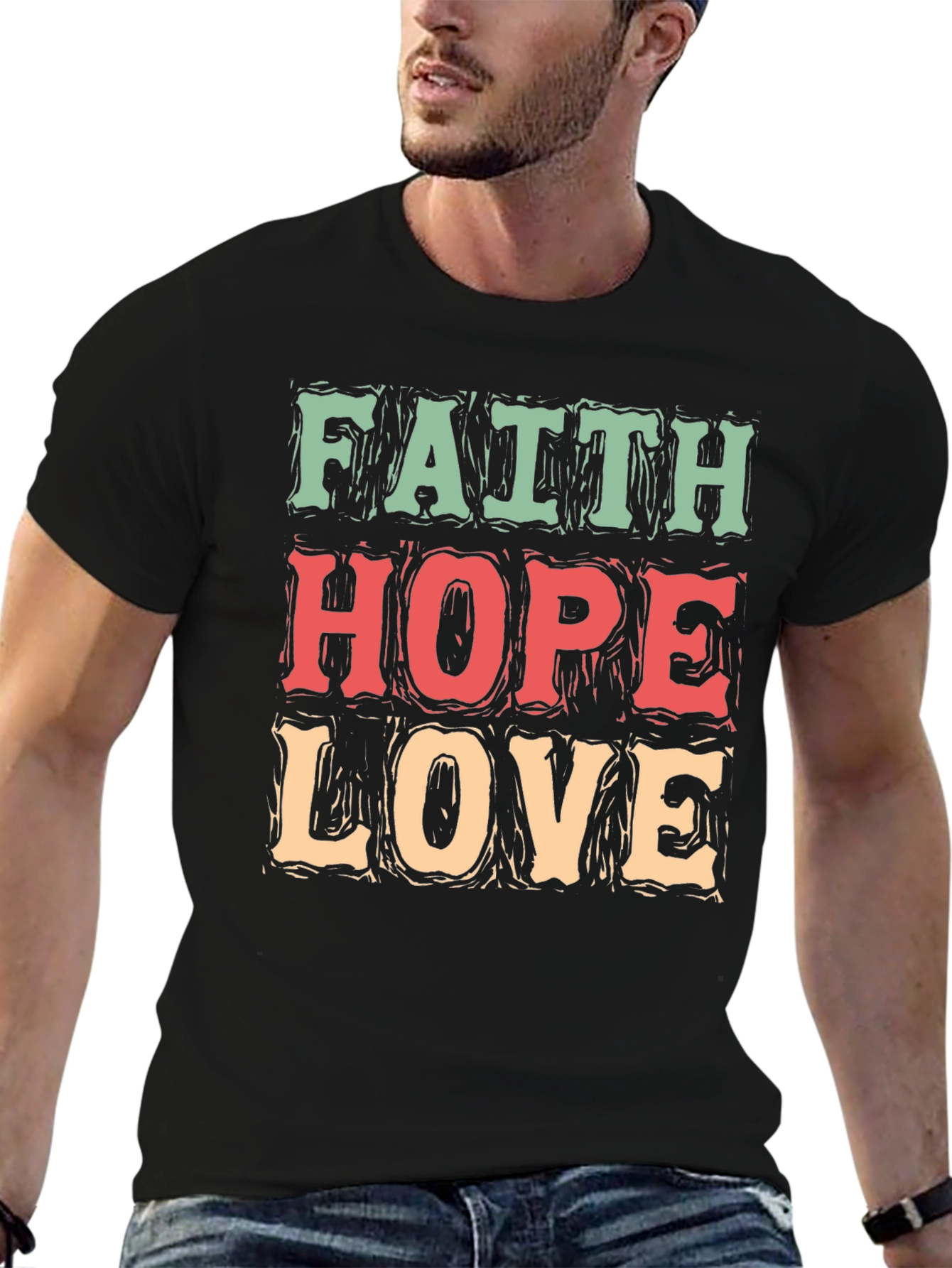 Faith Hope Love Graphic T-Shirt