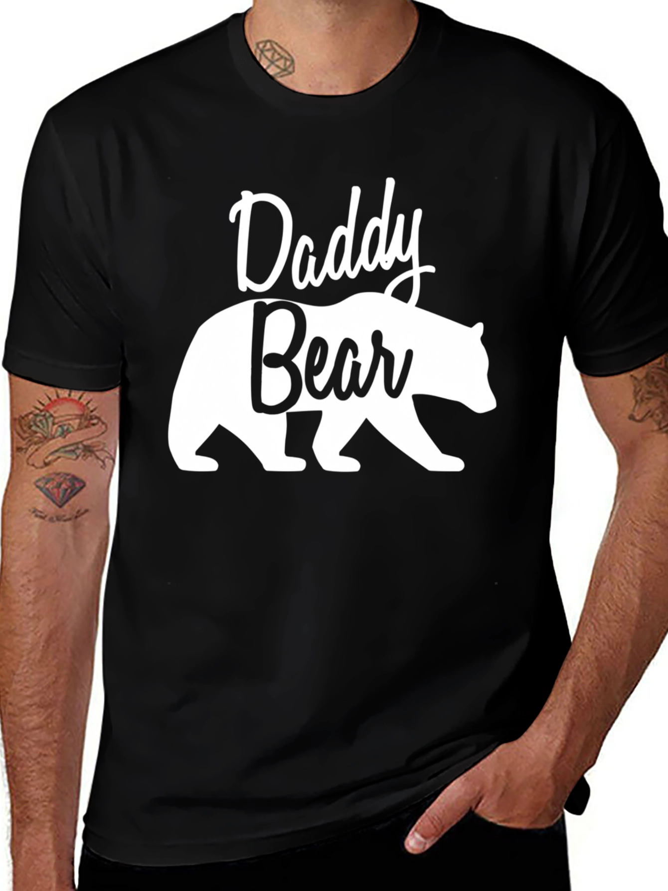 Daddy Bear T-Shirt - Black Graphic Tee