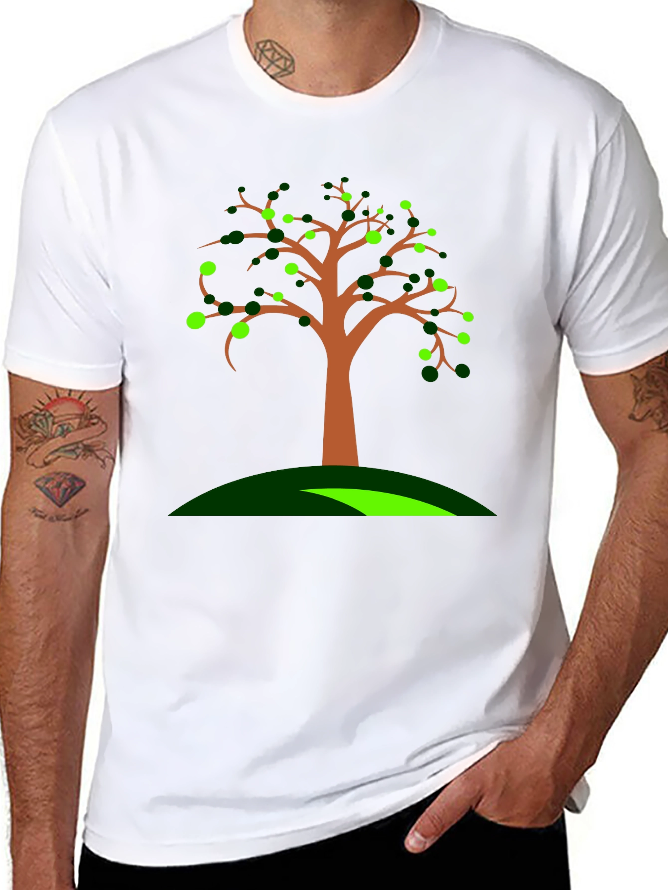 Nature Tree Graphic Print T-Shirt - Stylish Casual Wear