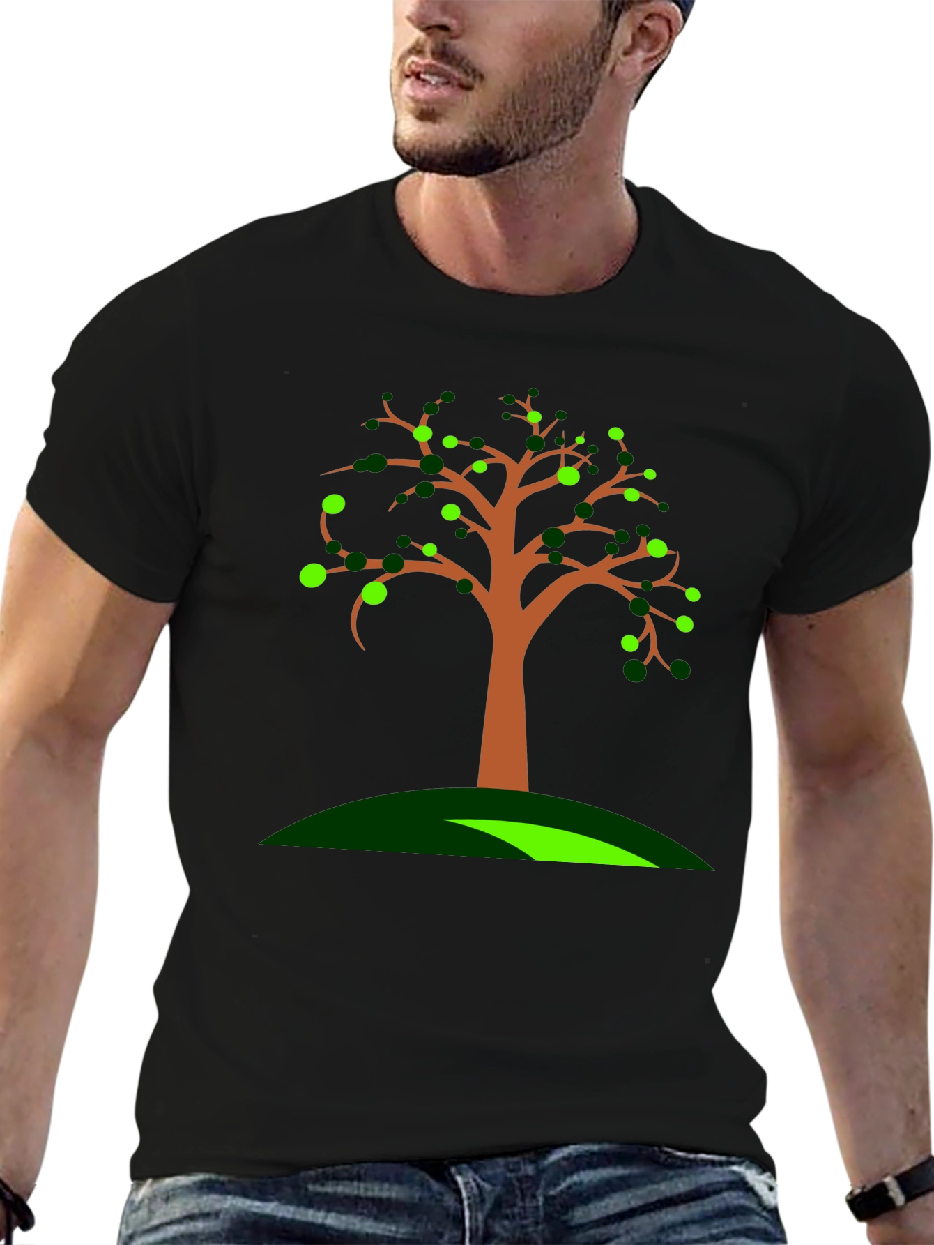 Nature Tree Graphic Print T-Shirt - Stylish Casual Wear