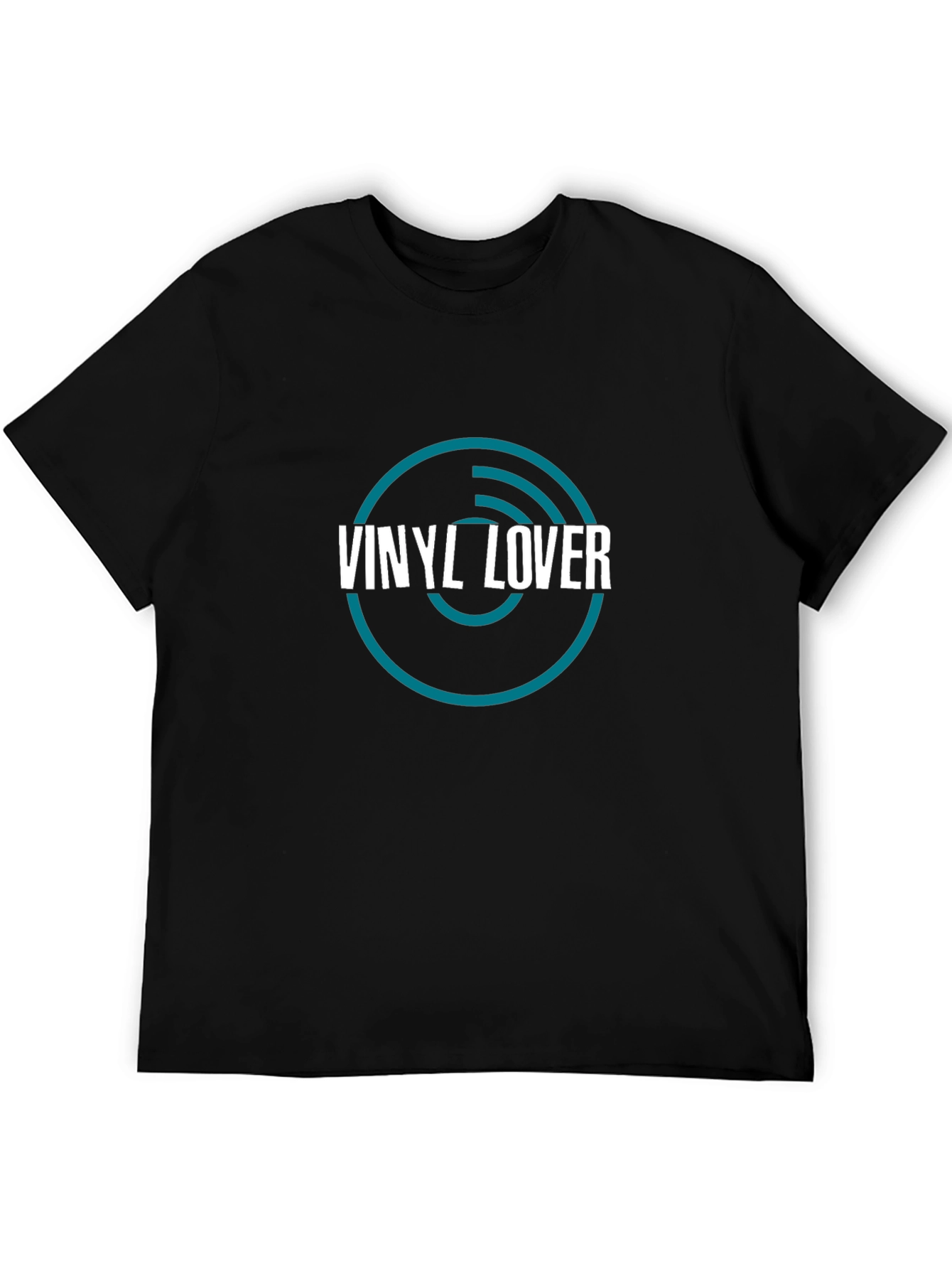 Vinyl Lover Graphic Tee - Black Cotton T-Shirt