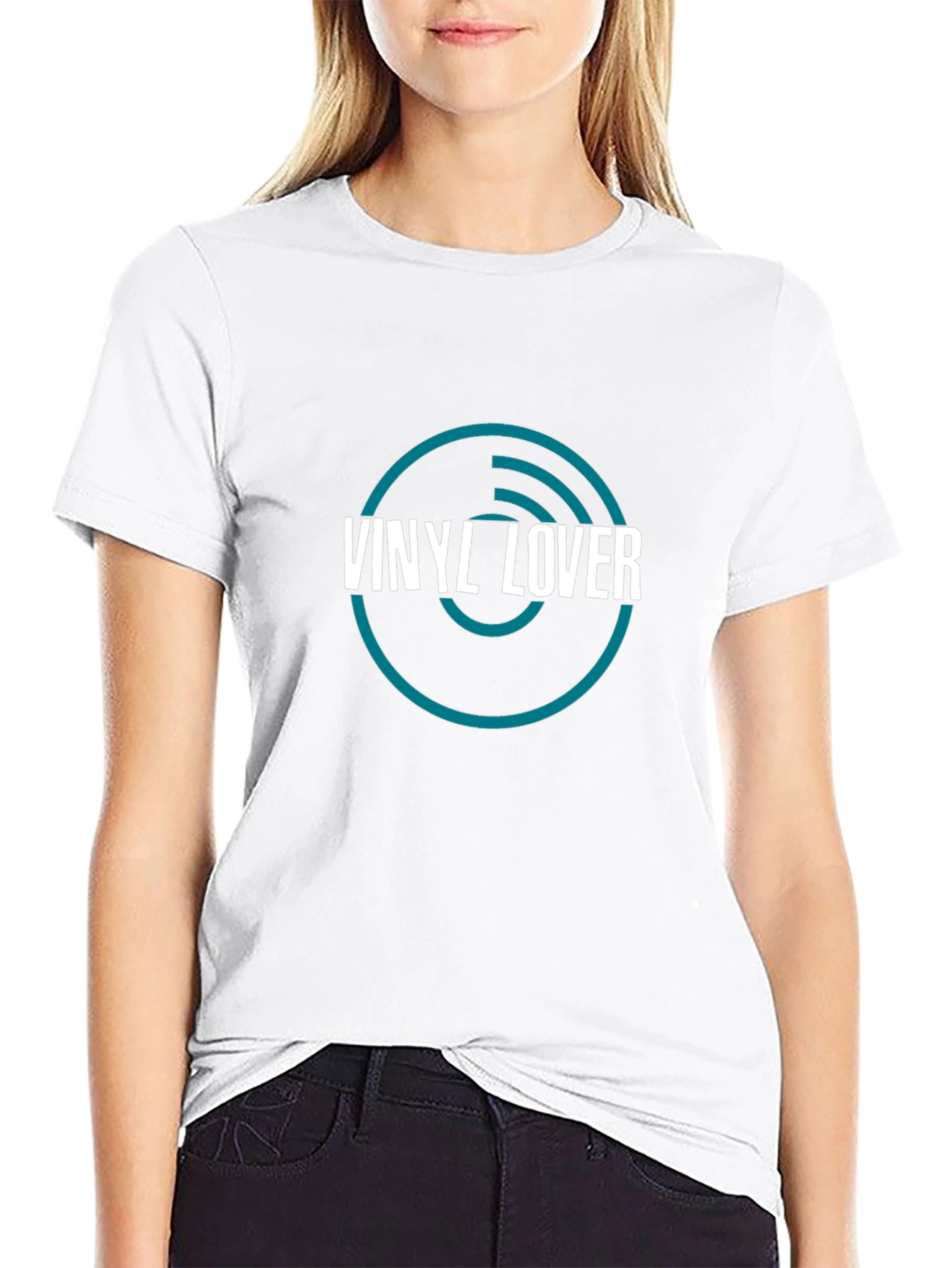 Vinyl Lover Graphic Tee - Black Cotton T-Shirt