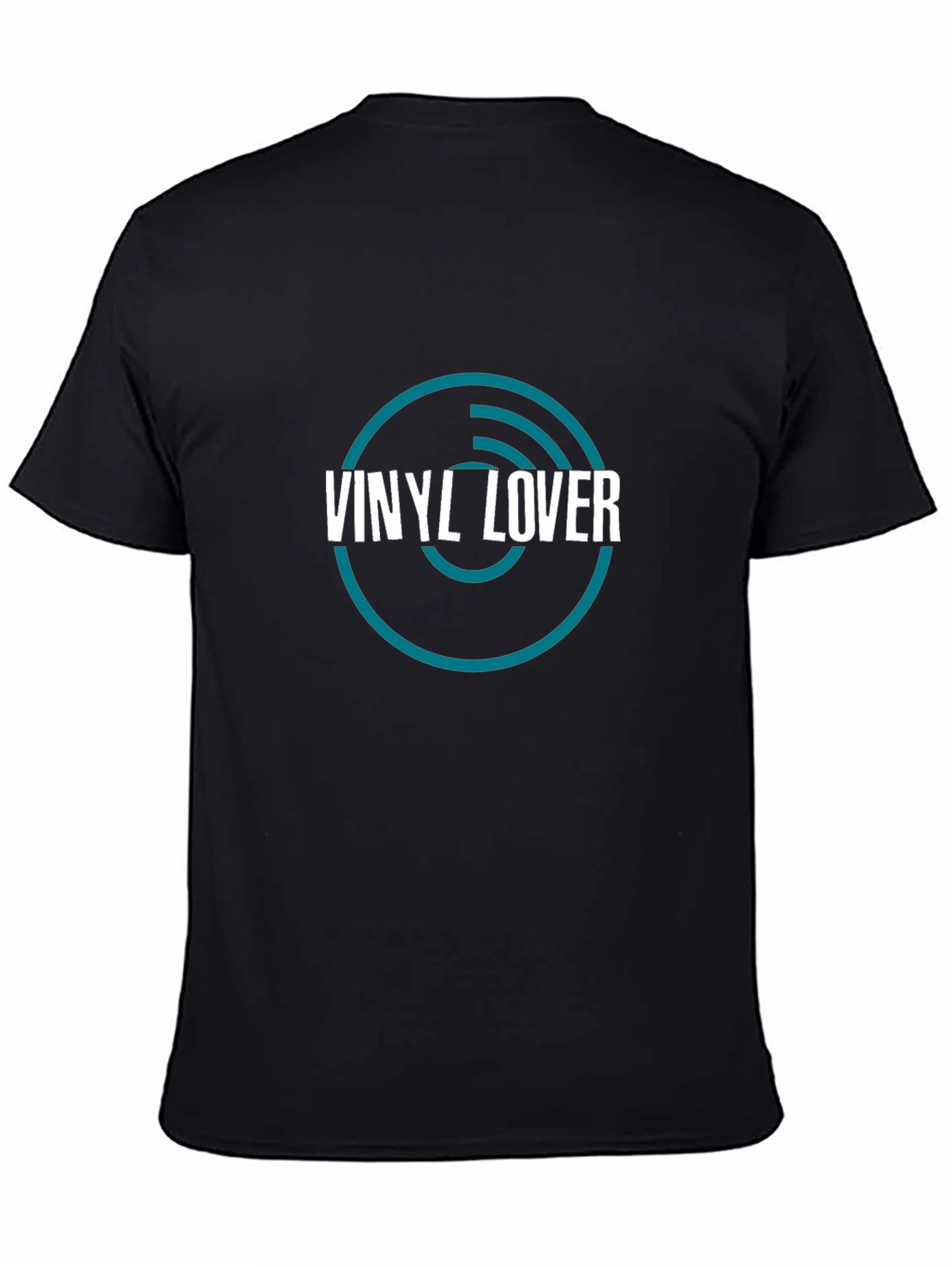 Vinyl Lover Graphic Tee - Black Cotton T-Shirt