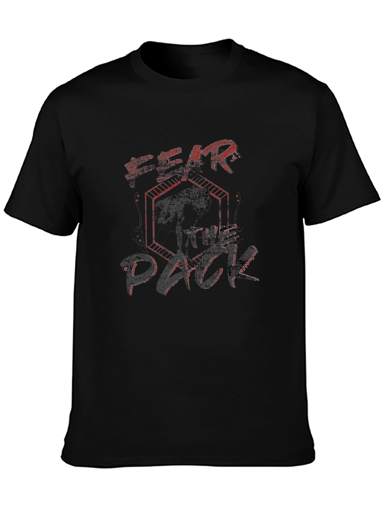 Fear the Pack Graphic T-Shirt - Black