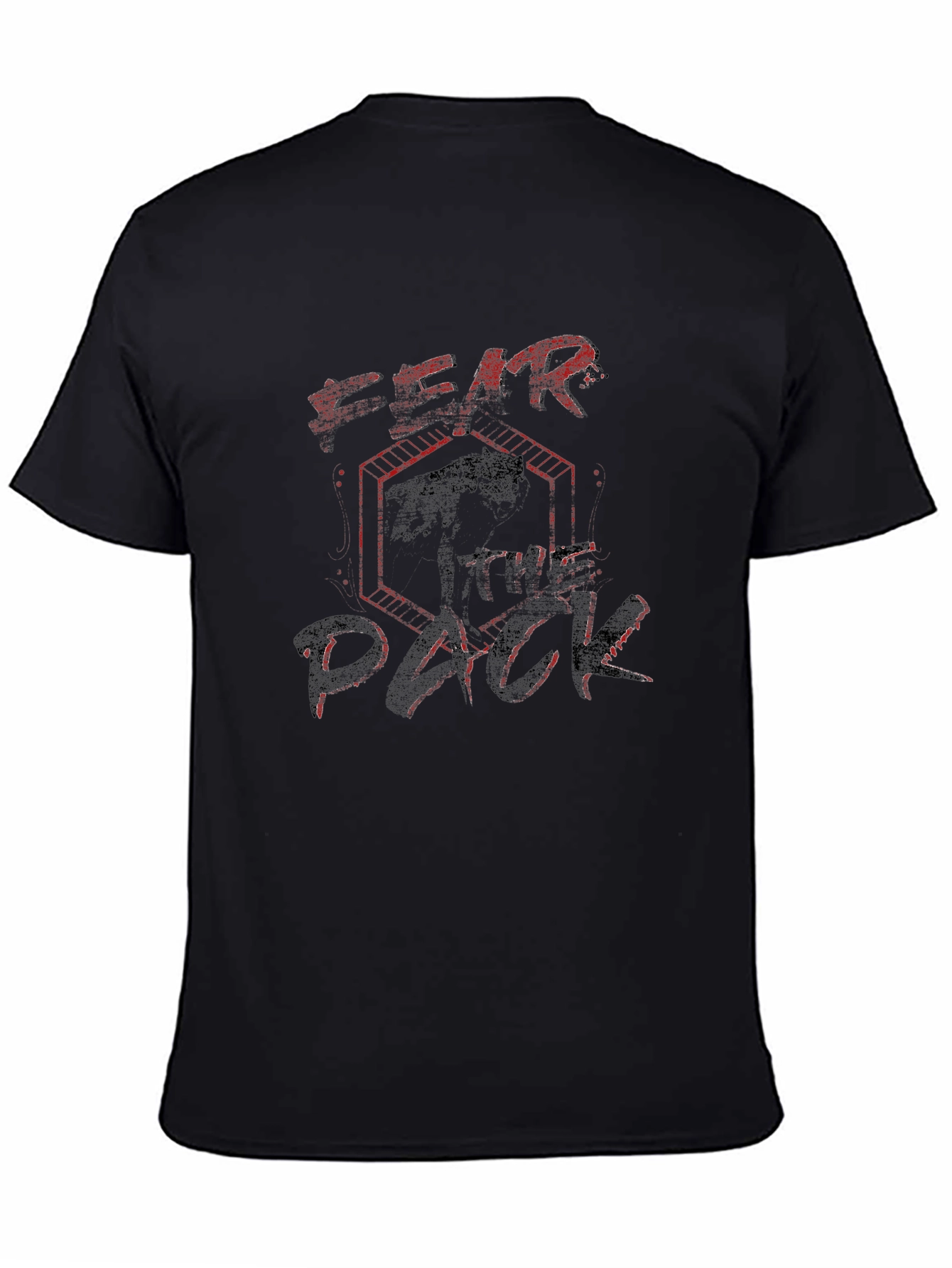 Fear the Pack Graphic T-Shirt - Black