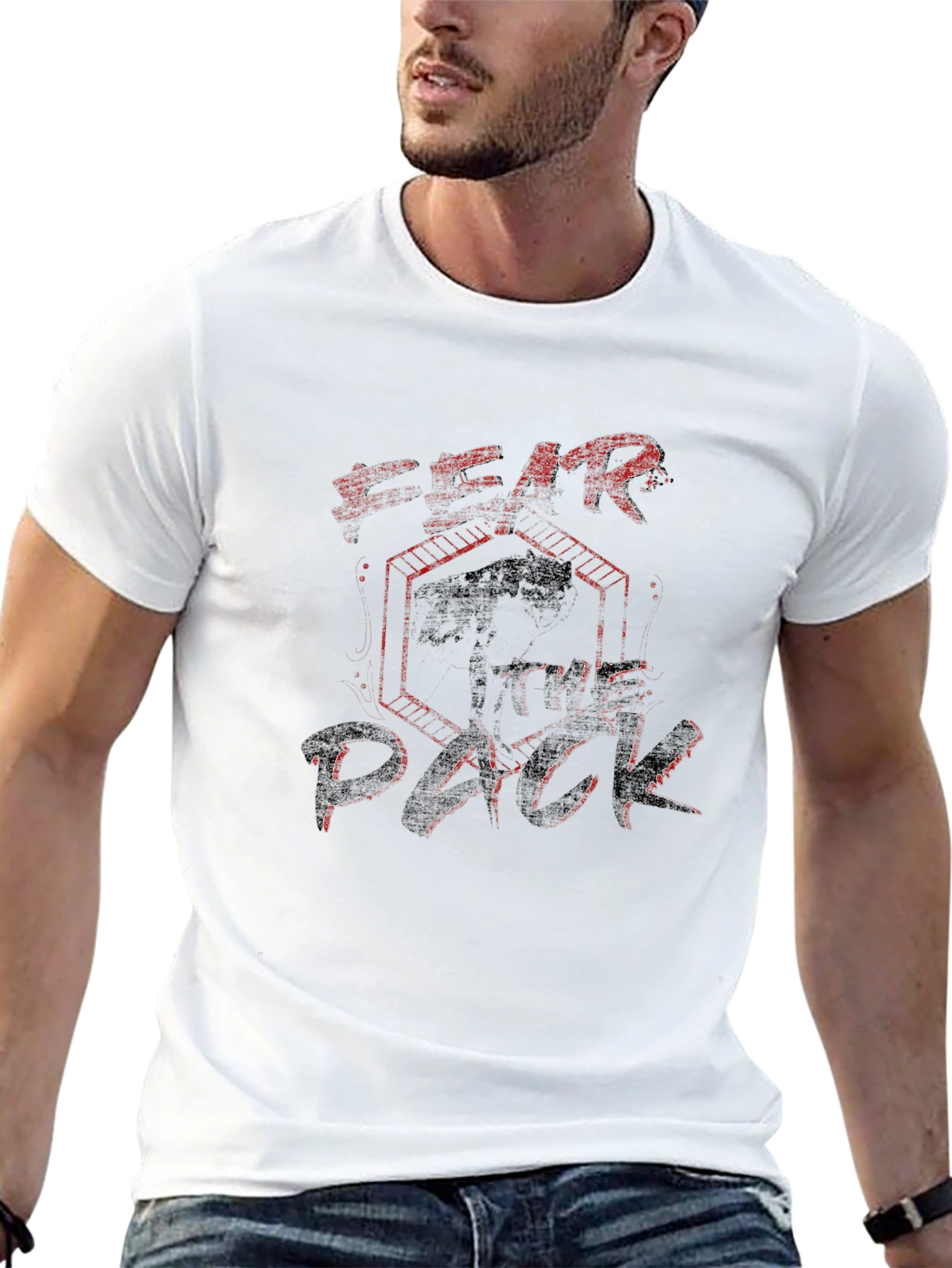 Fear the Pack Graphic T-Shirt - Black