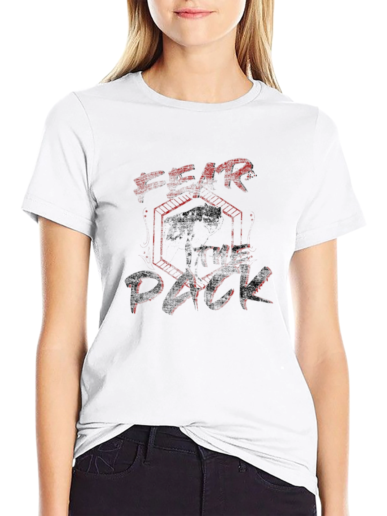 Fear the Pack Graphic T-Shirt - Black