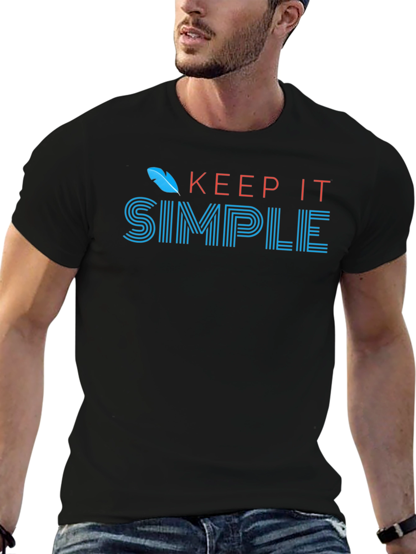 Keep It Simple Graphic T-Shirt - Casual Wear