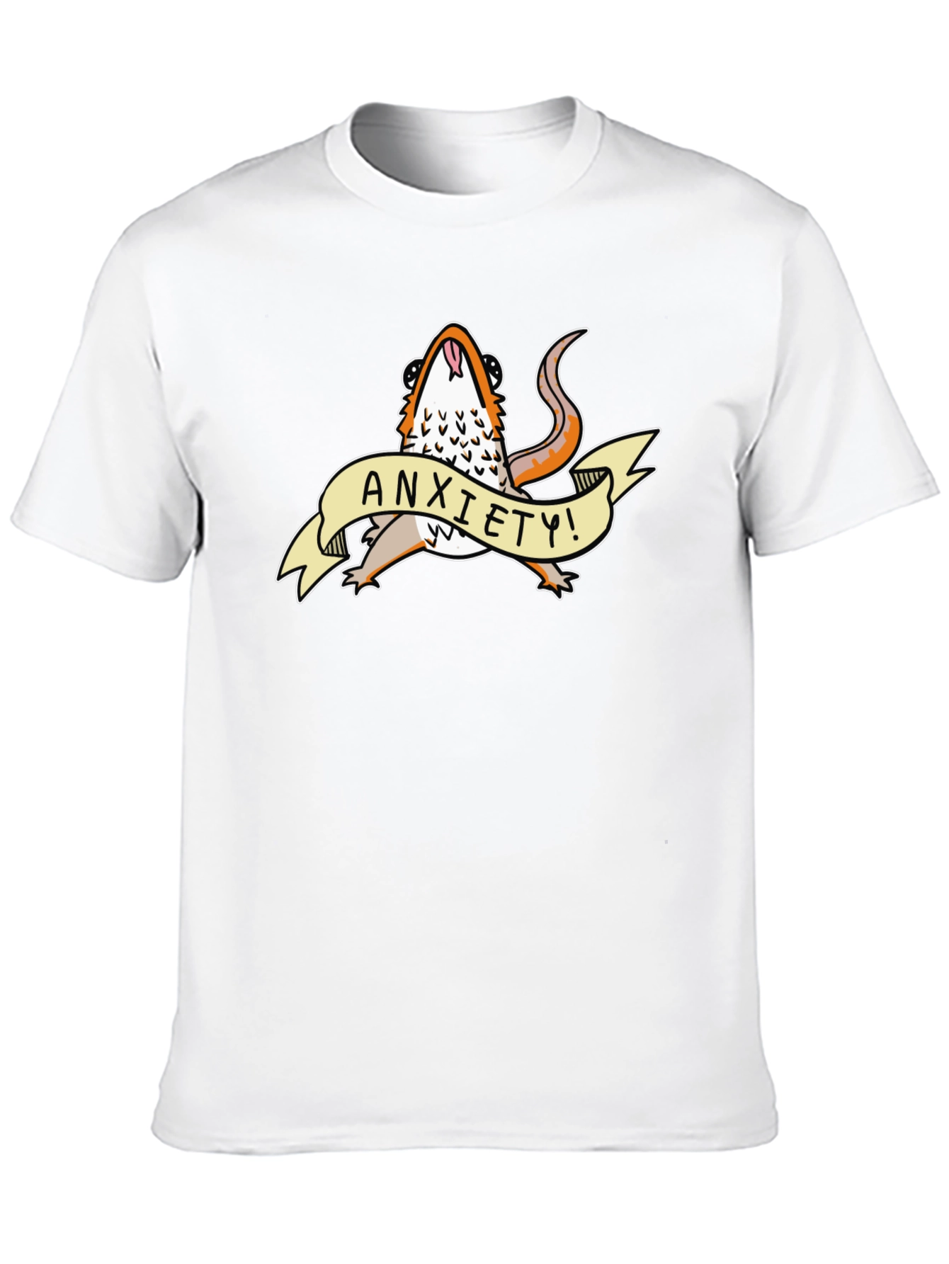 Anxiety Lizard Black T-Shirt