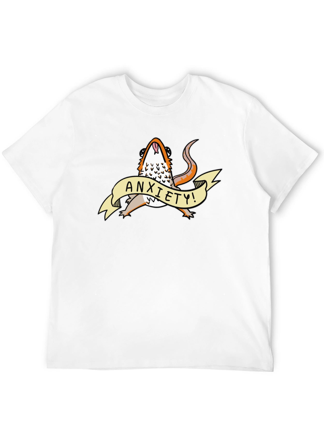 Anxiety Lizard Black T-Shirt