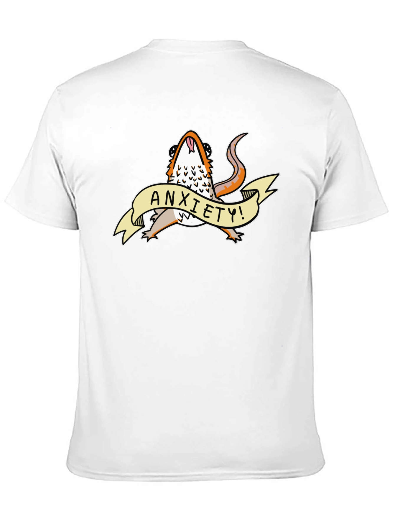 Anxiety Lizard Black T-Shirt