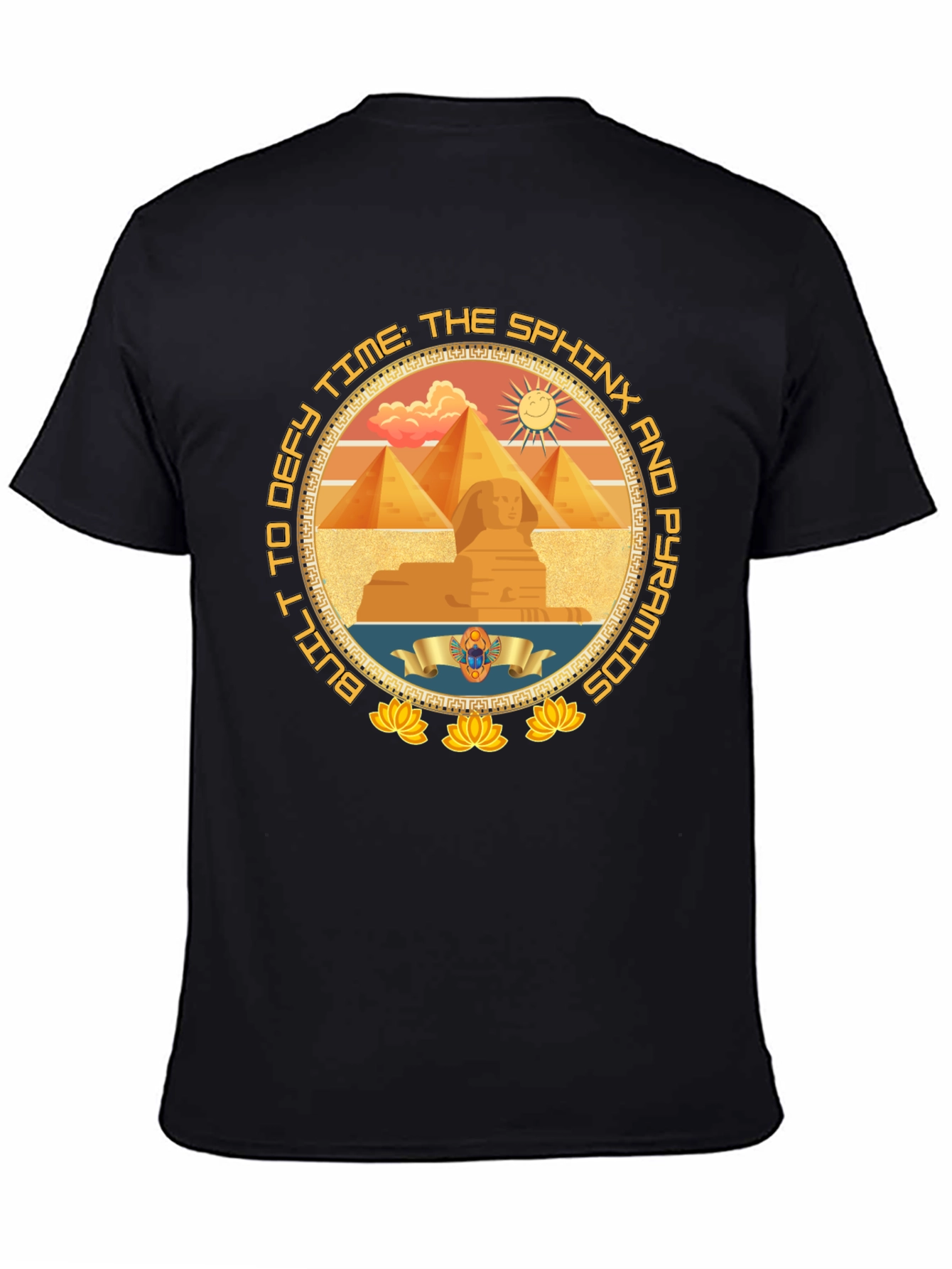 Sphinx & Pyramids Graphic Tee - Ancient Egypt Design