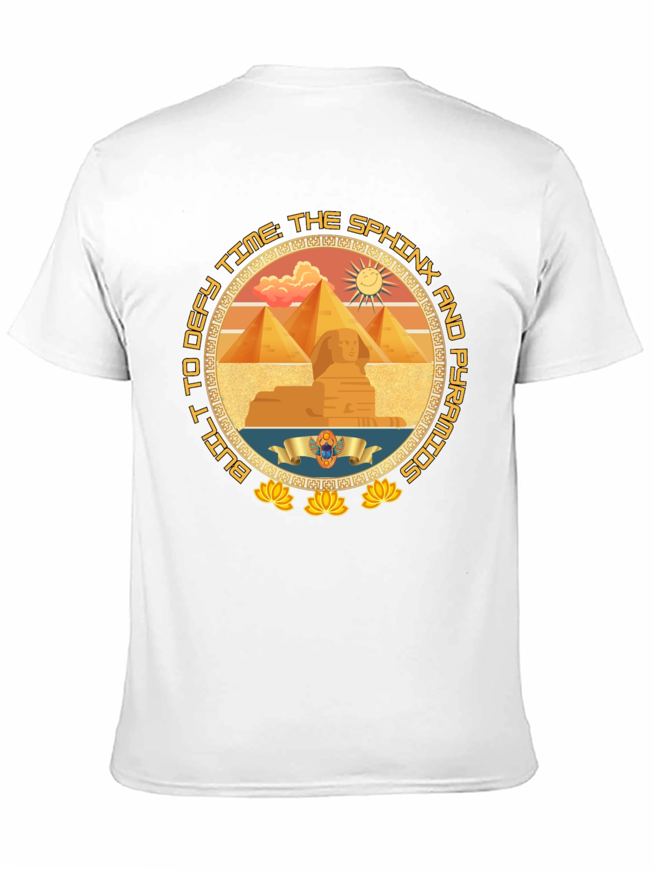 Sphinx & Pyramids Graphic Tee - Ancient Egypt Design