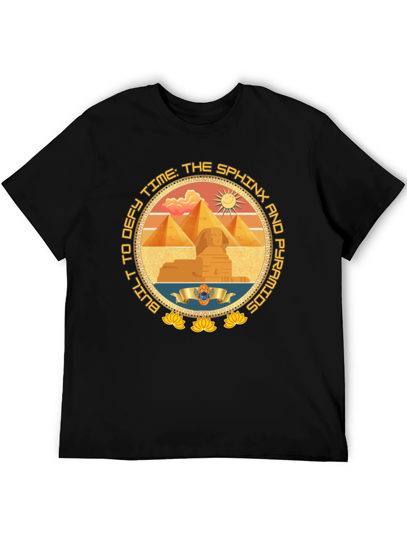 Sphinx & Pyramids Graphic Tee - Ancient Egypt Design