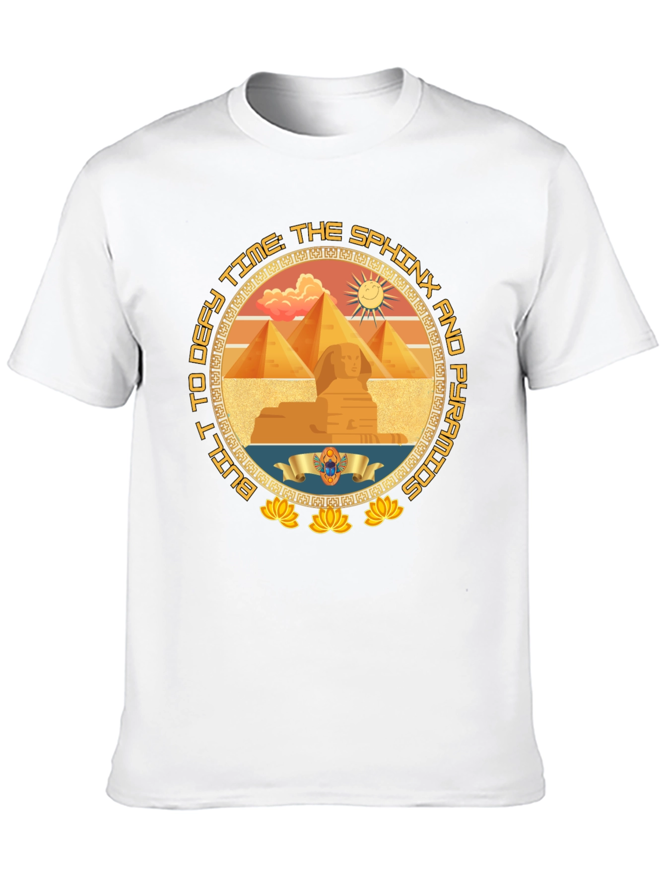 Sphinx & Pyramids Graphic Tee - Ancient Egypt Design