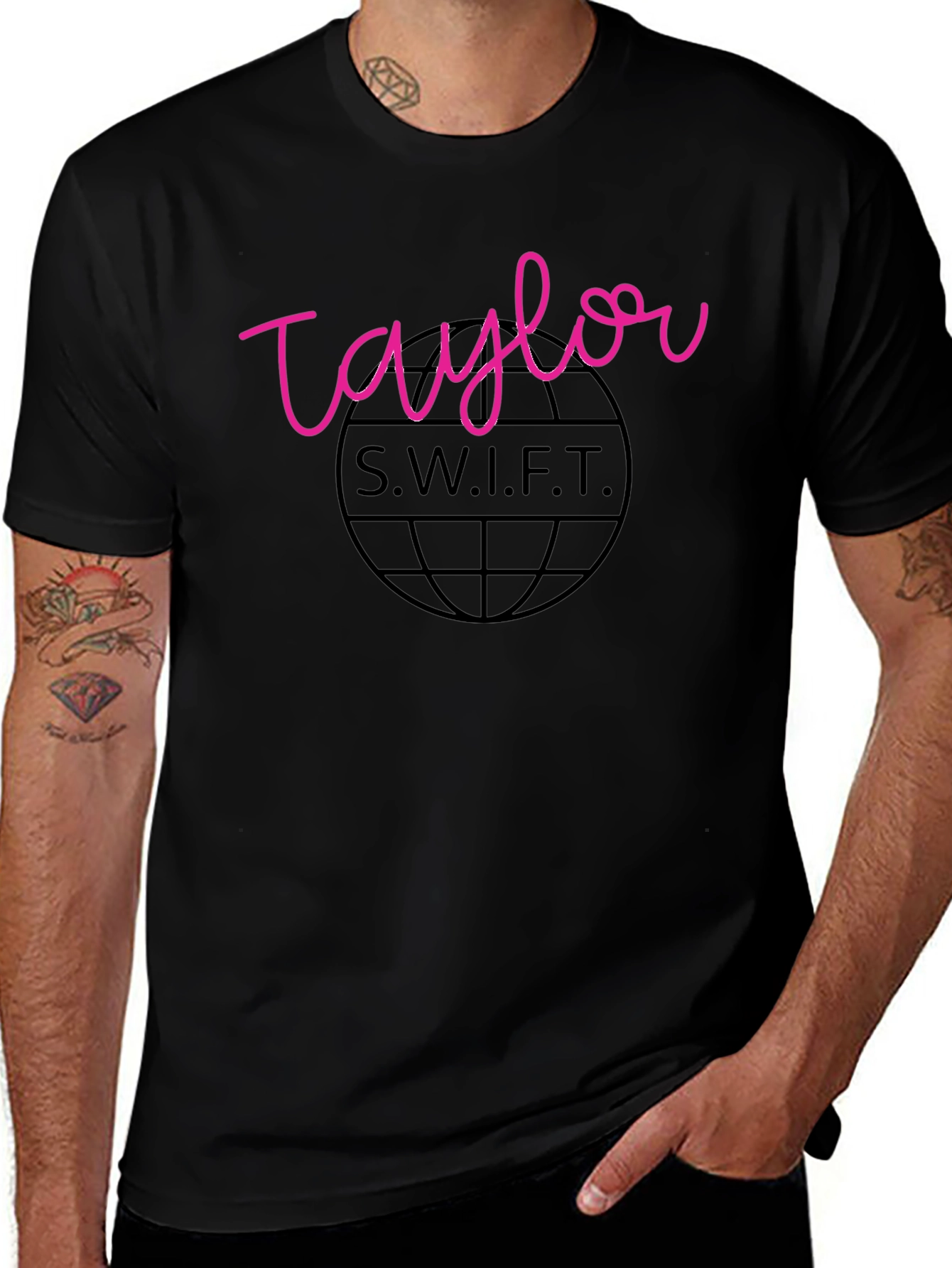 Taylor S.W.I.F.T. Globe Black T-Shirt