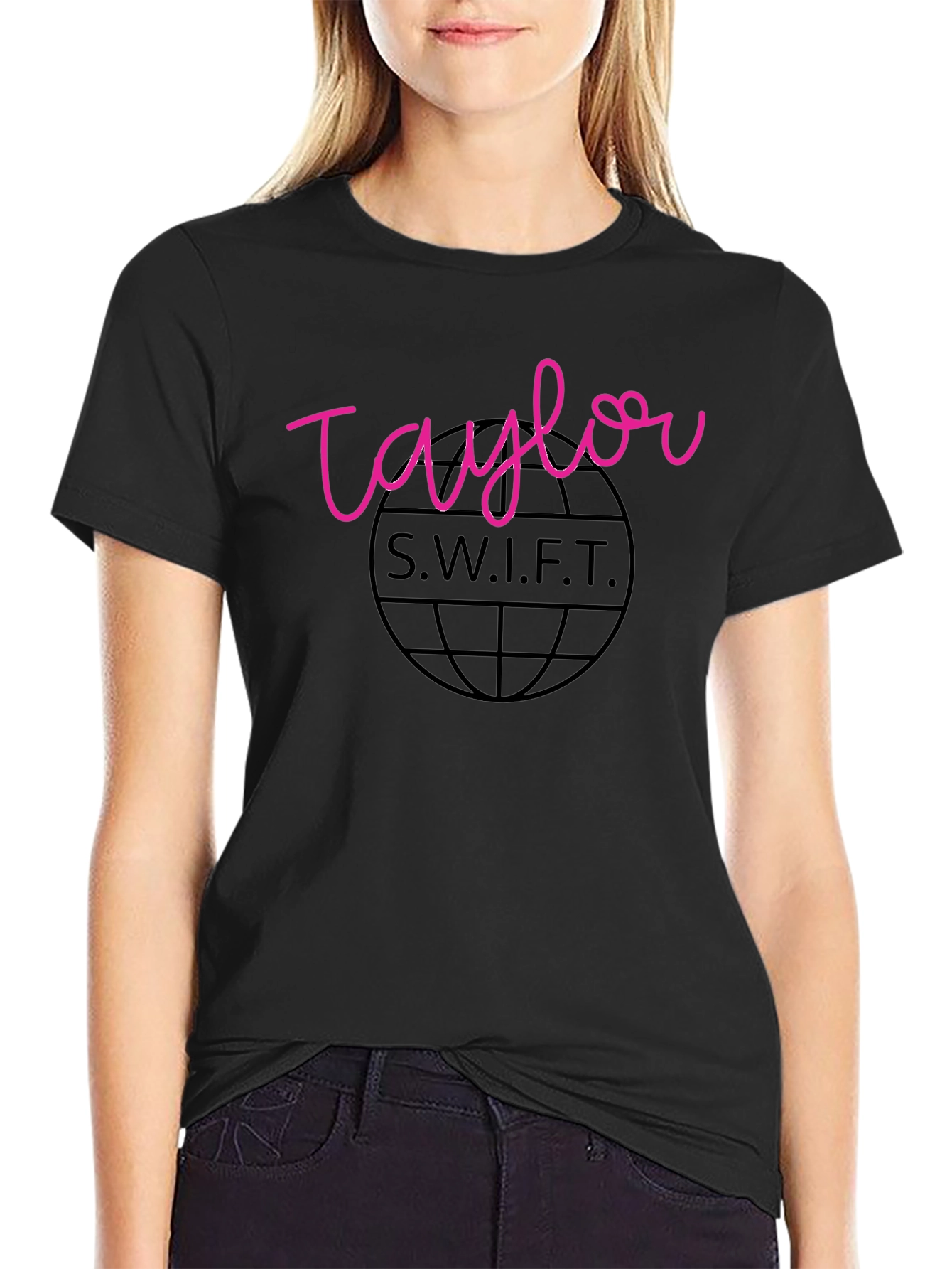 Taylor S.W.I.F.T. Globe Black T-Shirt