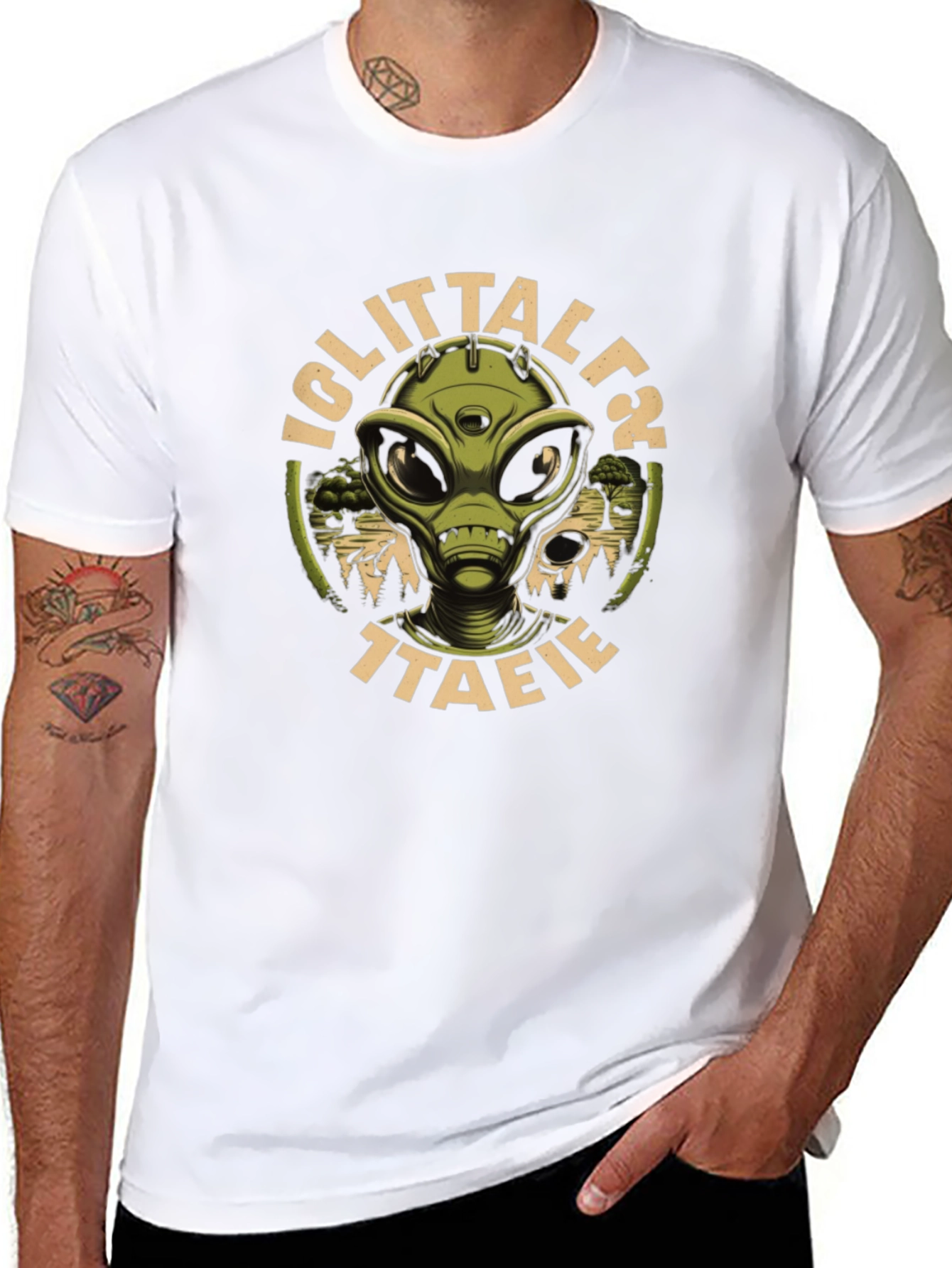 Iglittalt Alien Graphic Black T-Shirt