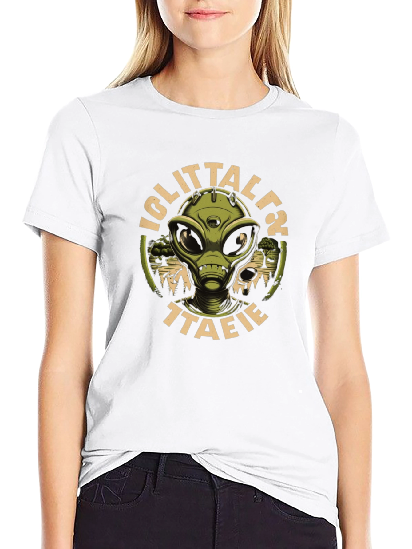 Iglittalt Alien Graphic Black T-Shirt