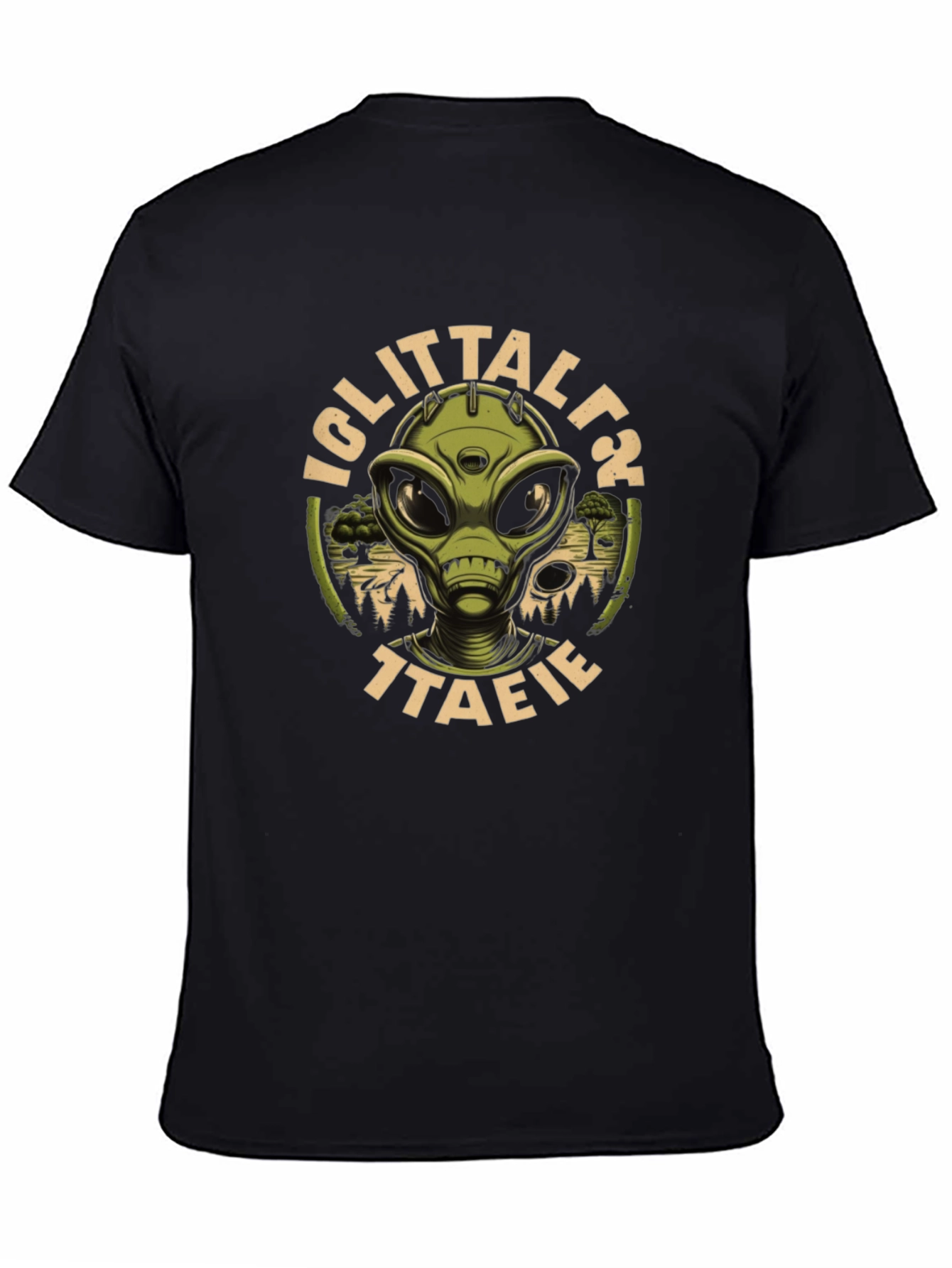 Iglittalt Alien Graphic Black T-Shirt