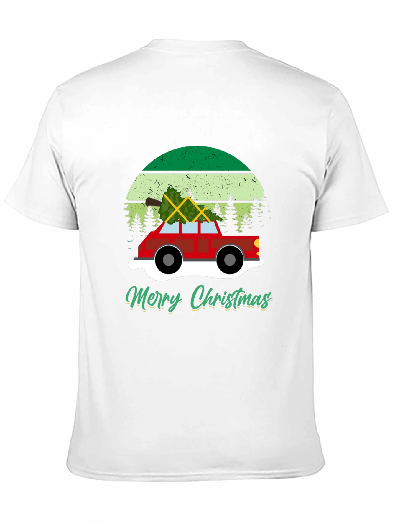 Merry Christmas Car T-Shirt - Holiday Tee