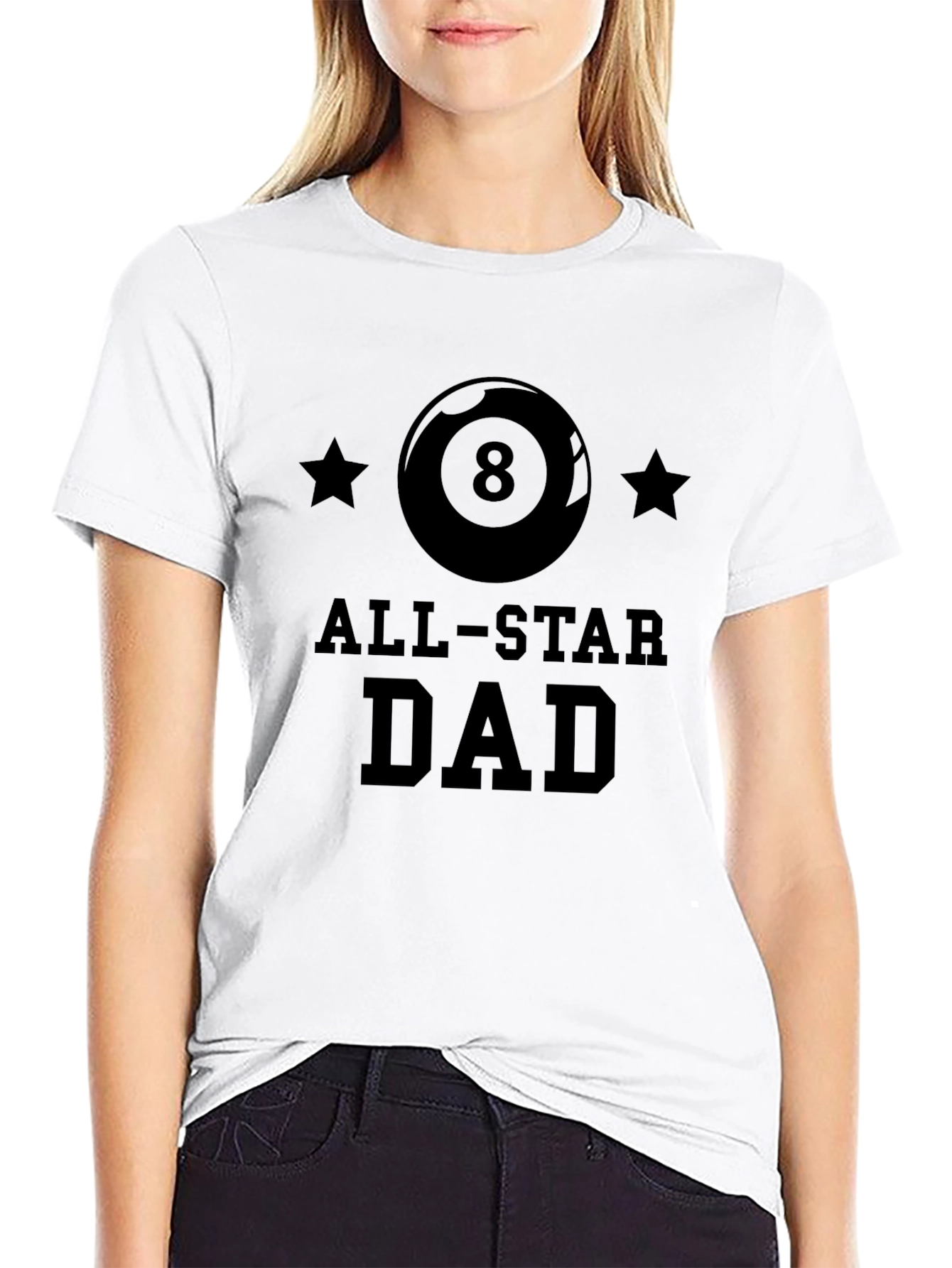 All-Star Dad Black Graphic T-Shirt