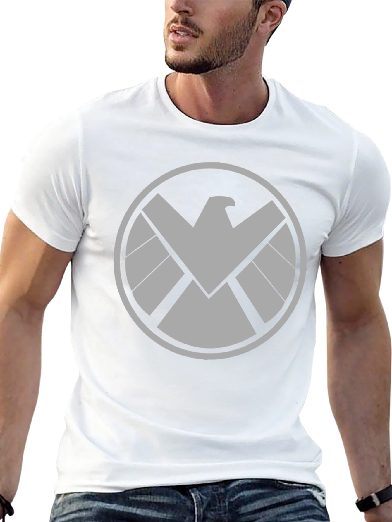 S.H.I.E.L.D. Logo T-Shirt - Black Cotton Blend Graphic Tee